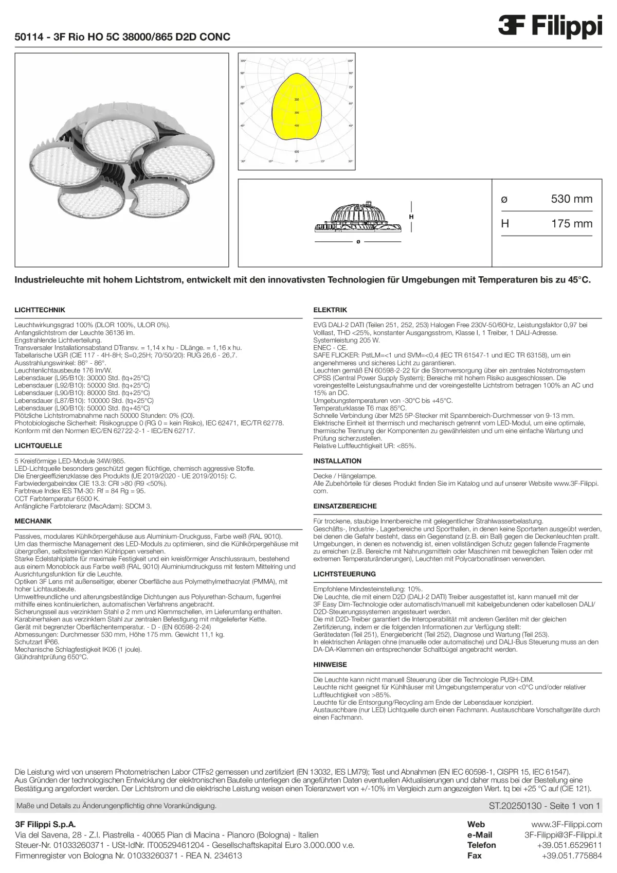 50114 - 3F Rio HO 5C 38000-865 D2D CONC - Datasheet - de