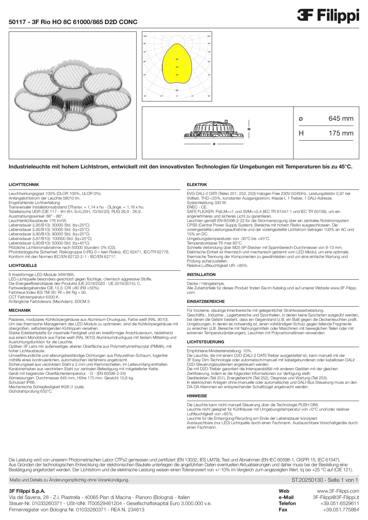 50117 - 3F Rio HO 8C 61000-865 D2D CONC - Datasheet - de