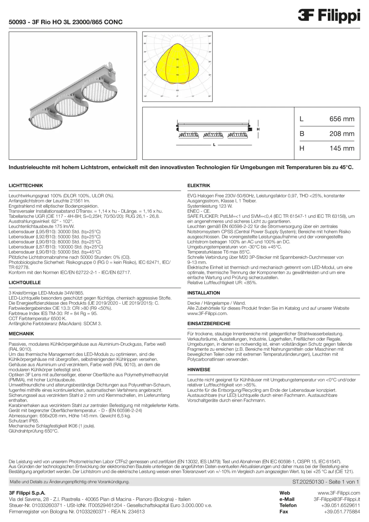 50093 - 3F Rio HO 3L 23000-865 CONC - Datasheet - de