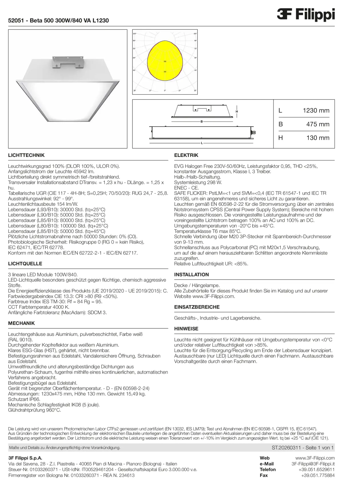 52051 - Beta 500 300W-840 VA L1230 - Datasheet - de