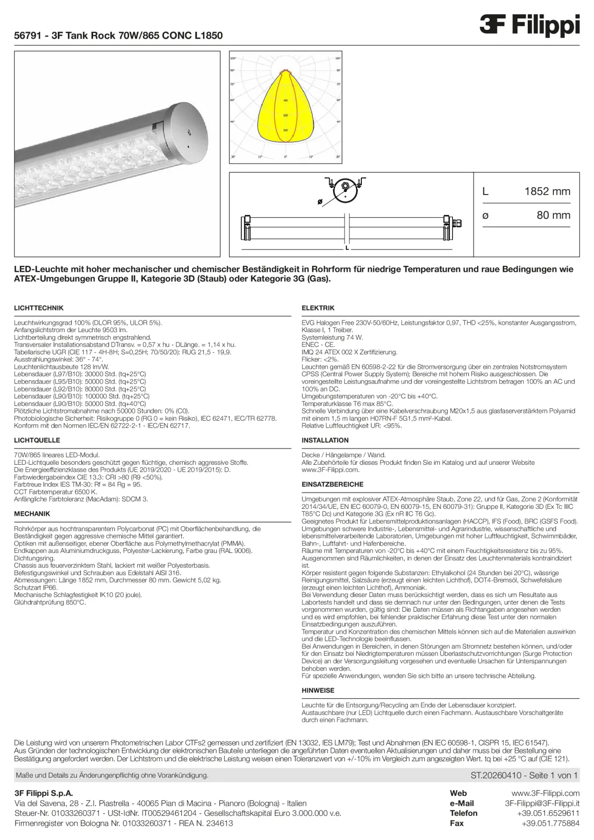 56791 - 3F Tank Rock 70W-865 CONC L1850 - Datasheet - de