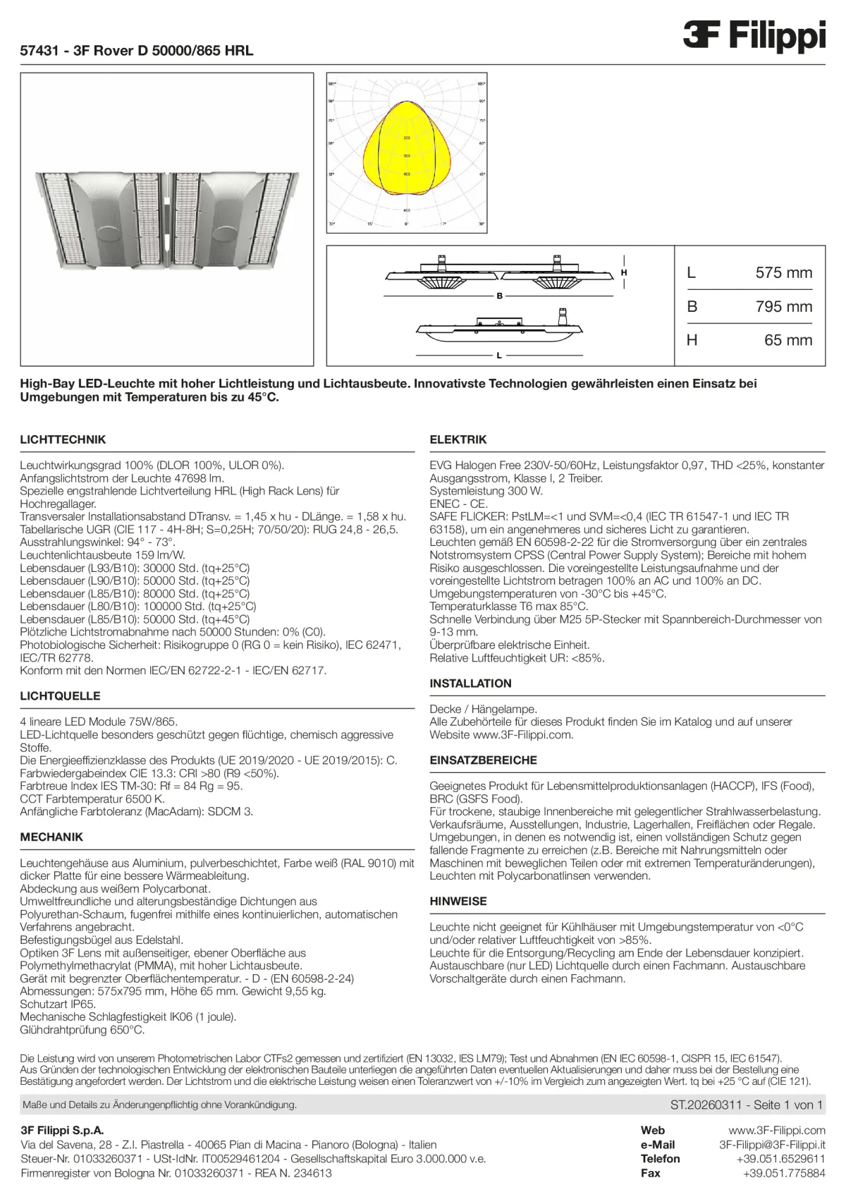 57431 - 3F Rover D 50000-865 HRL - Datasheet - de
