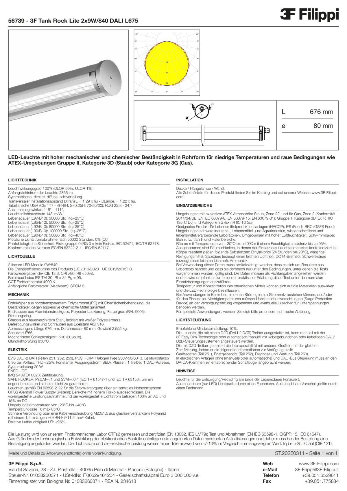 56739 - 3F Tank Rock Lite 2x9W-840 DALI L675 - Datasheet - de