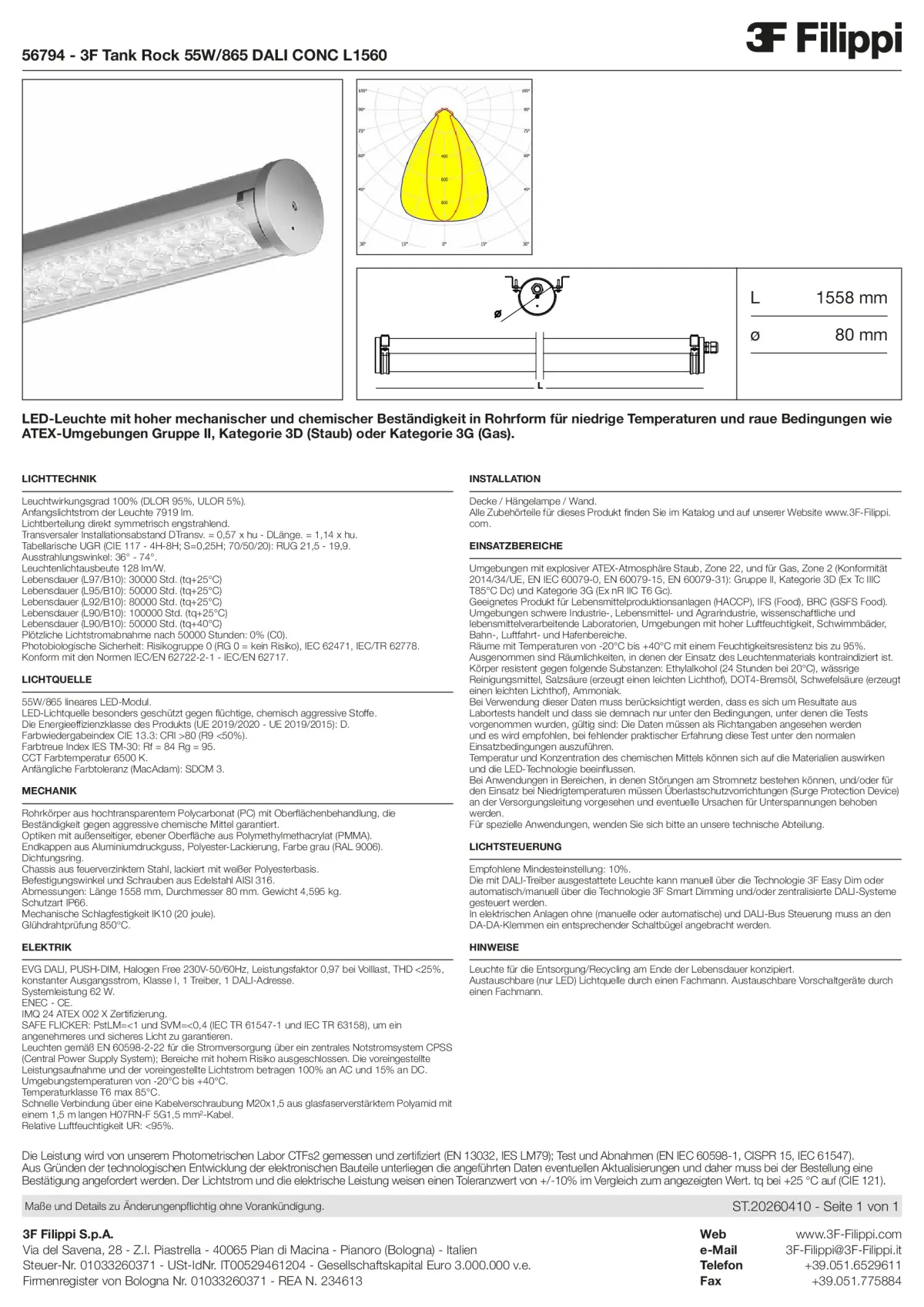 56794 - 3F Tank Rock 55W-865 DALI CONC L1560 - Datasheet - de