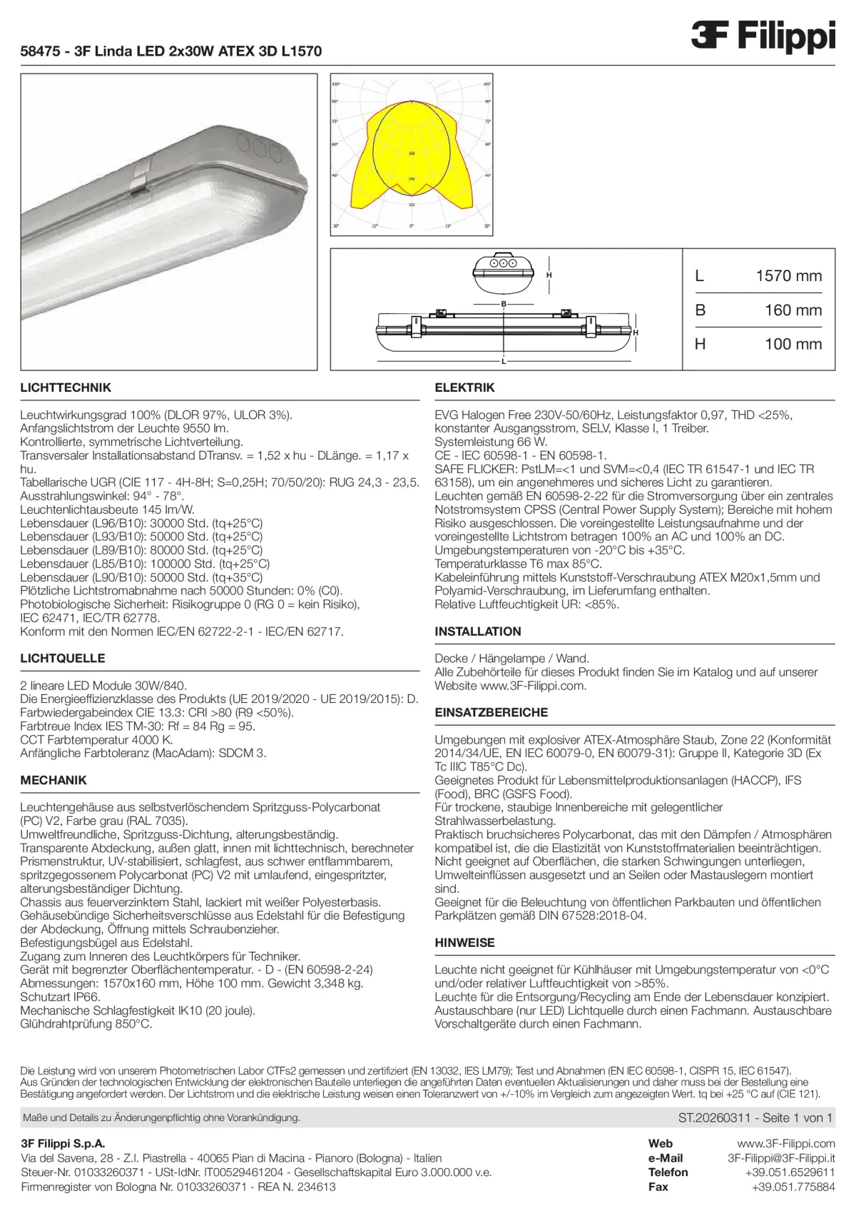 58475 - 3F Linda LED 2x30W ATEX 3D L1570 - Datasheet - de