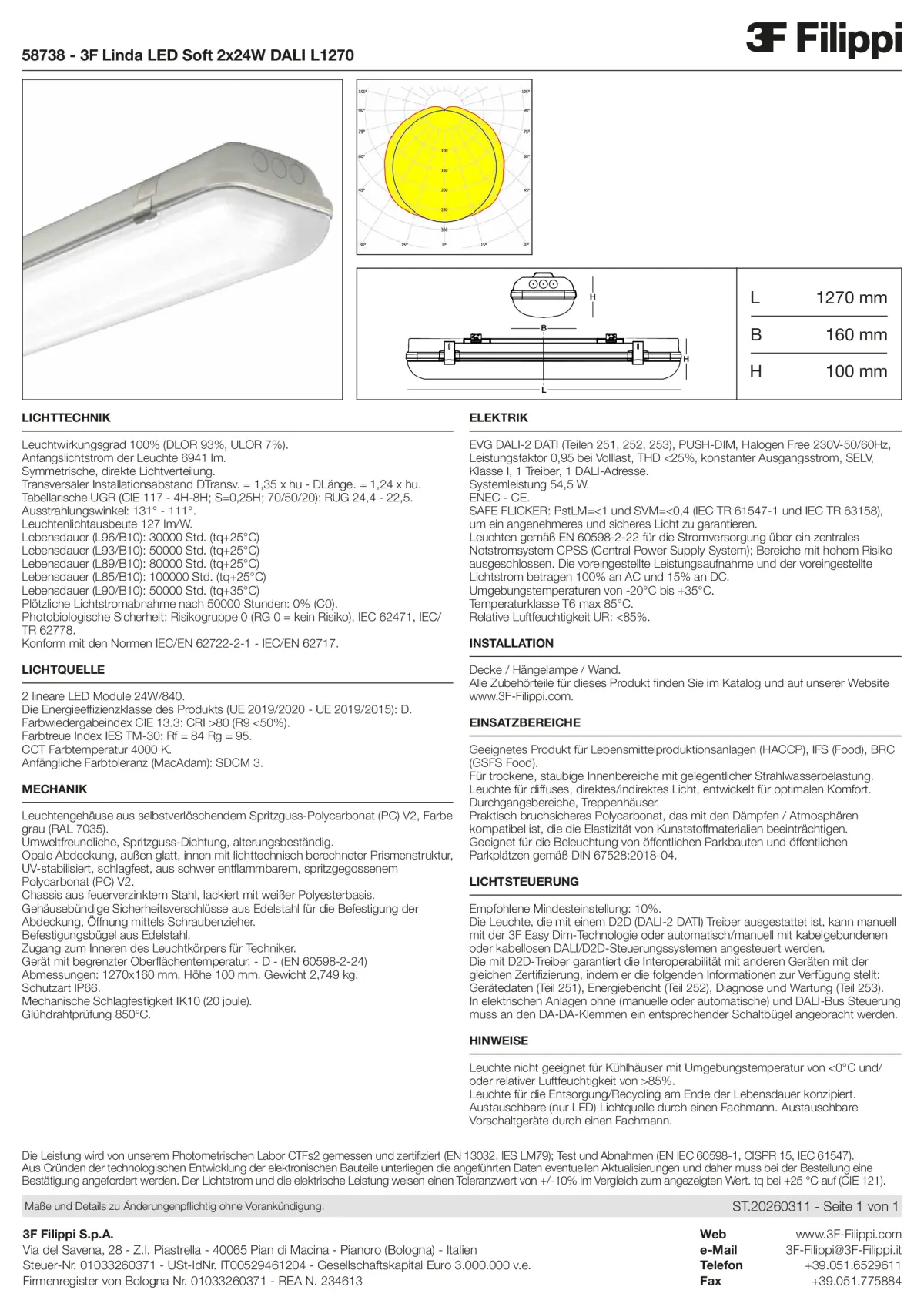 58738 - 3F Linda LED Soft 2x24W DALI L1270 - Datasheet - de