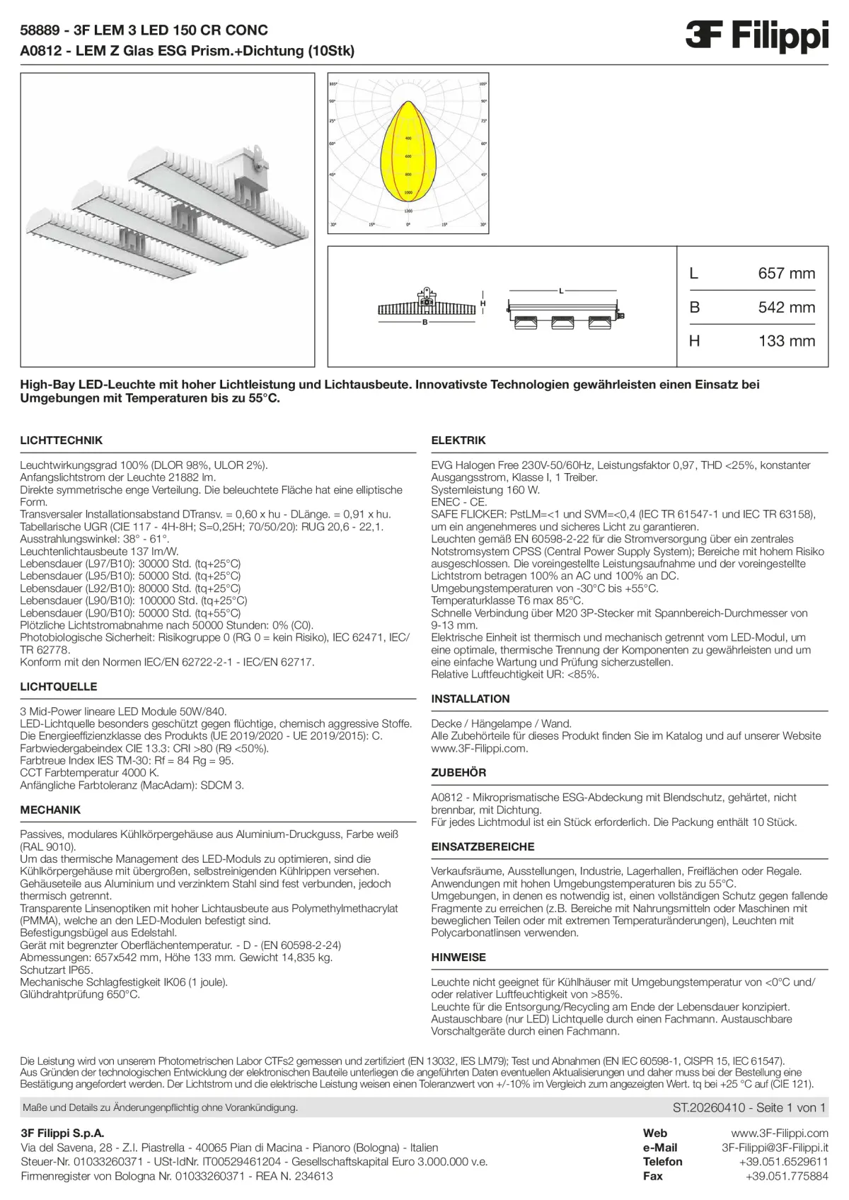 58889+A0812 - 3F LEM 3 LED 150 CR CONC + VS - Datasheet - de