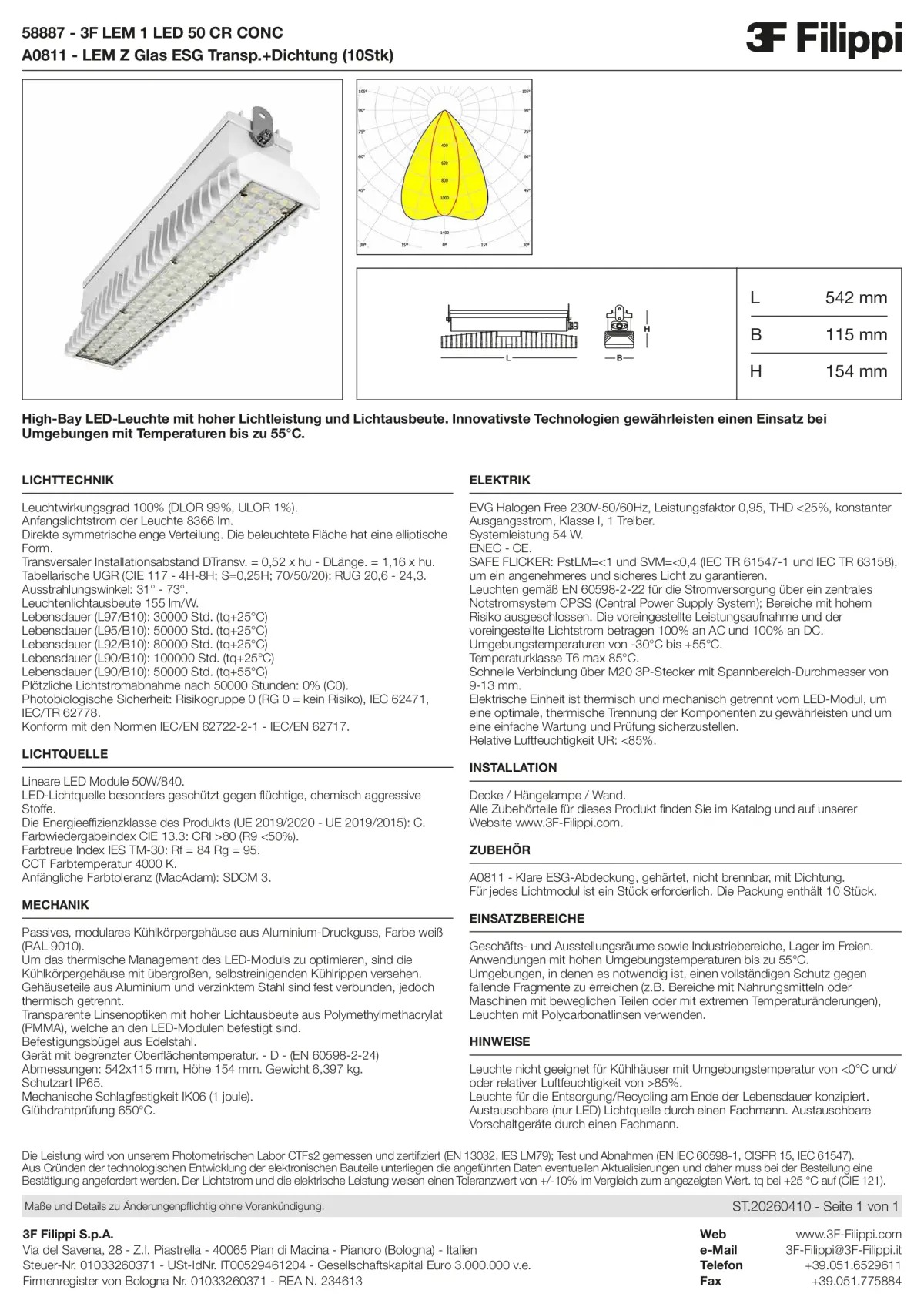 58887+A0811 - 3F LEM 1 LED 50 CR CONC + VT - Datasheet - de