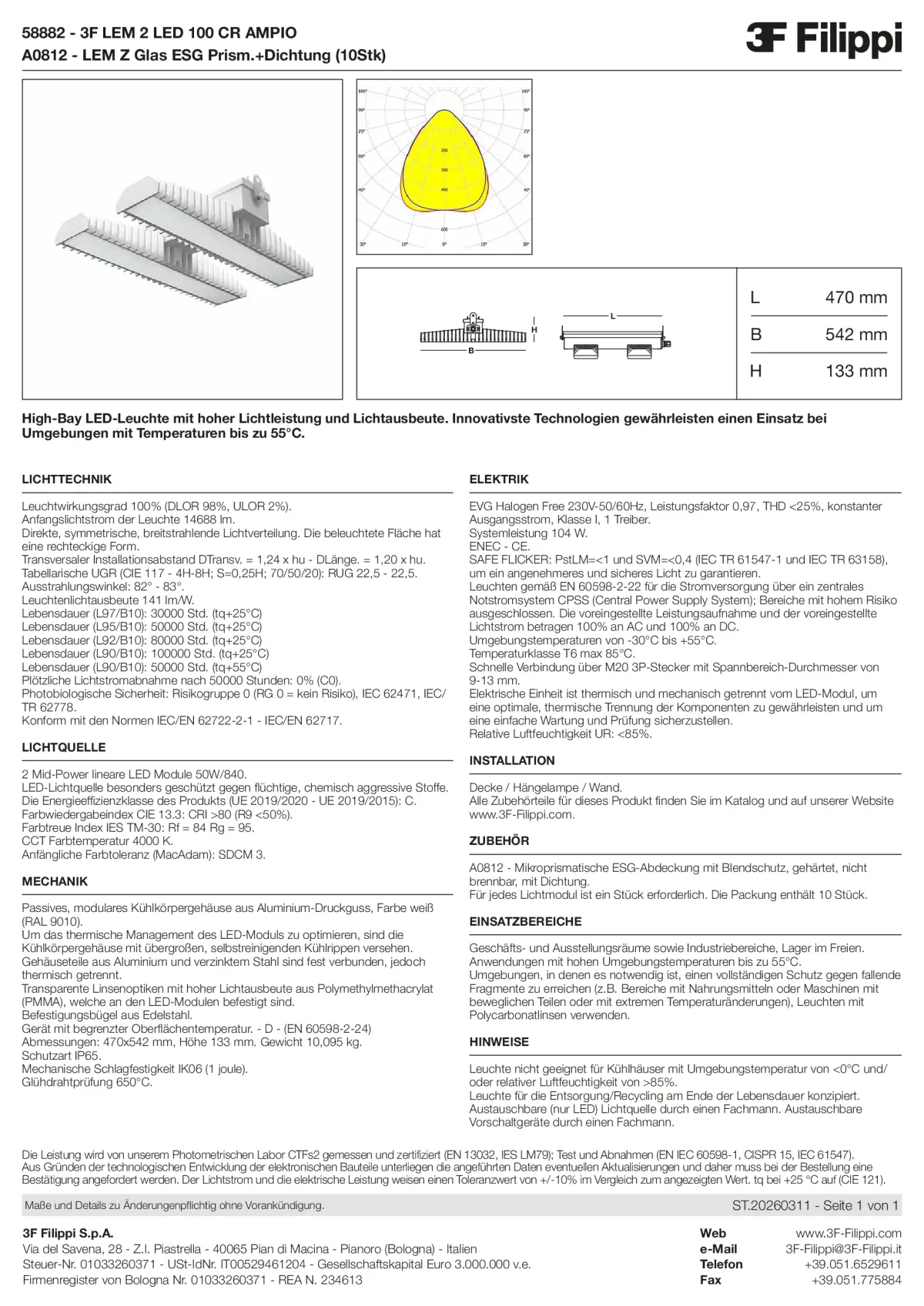 58882+A0812 - 3F LEM 2 LED 100 CR AMPIO + VS - Datasheet - de