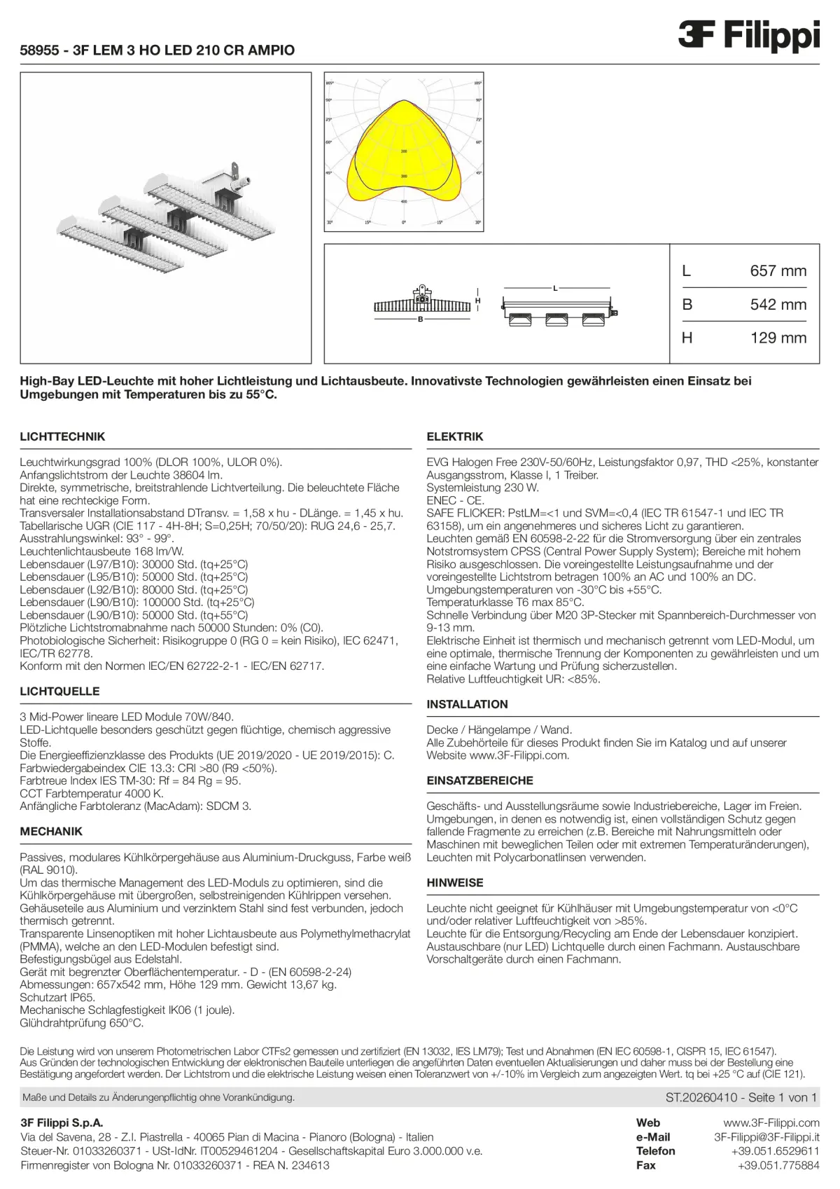 58955 - 3F LEM 3 HO LED 210 CR AMPIO - Datasheet - de