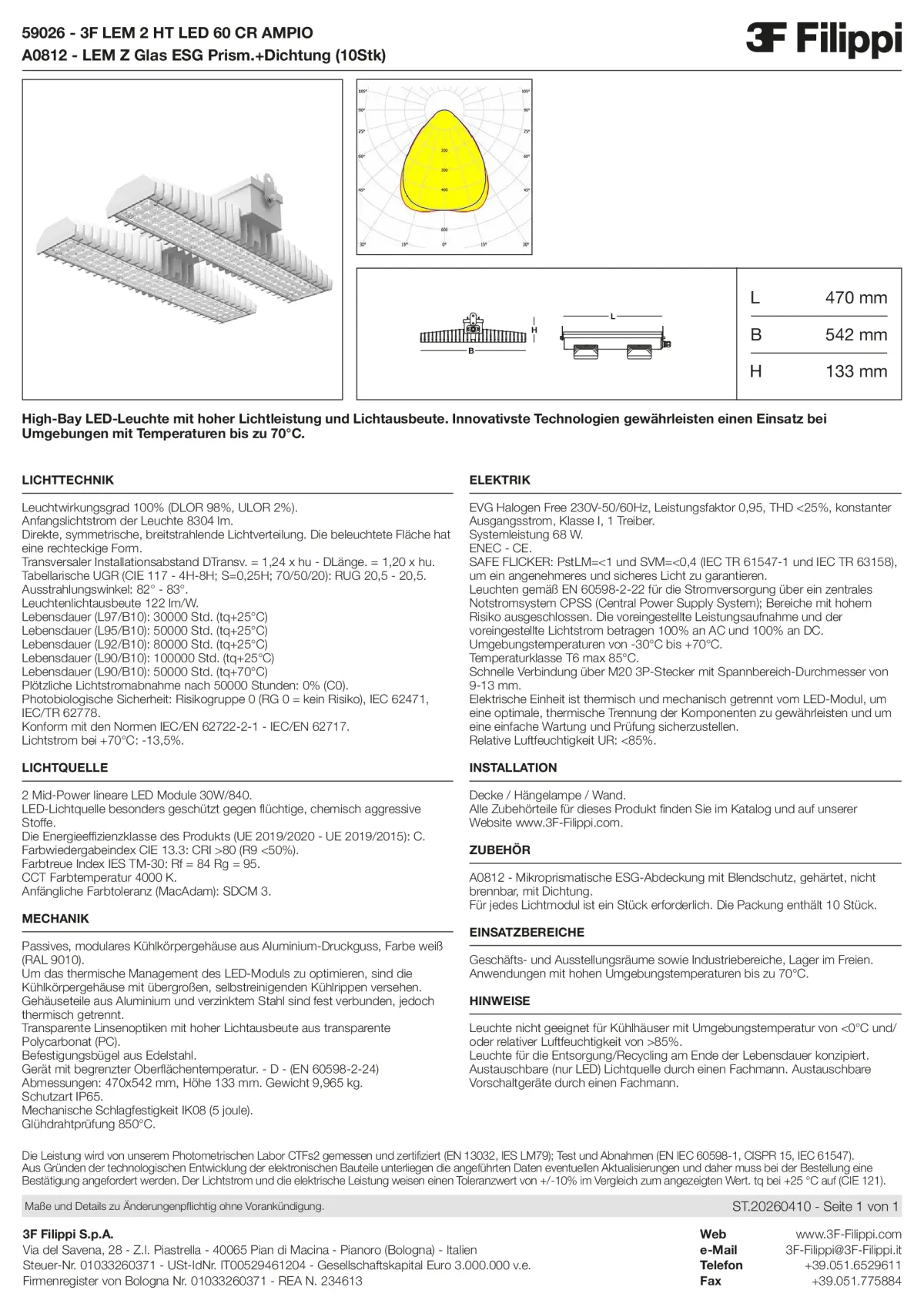 59026+A0812 - 3F LEM 2 HT LED 60 CR AMPIO + VS - Datasheet - de