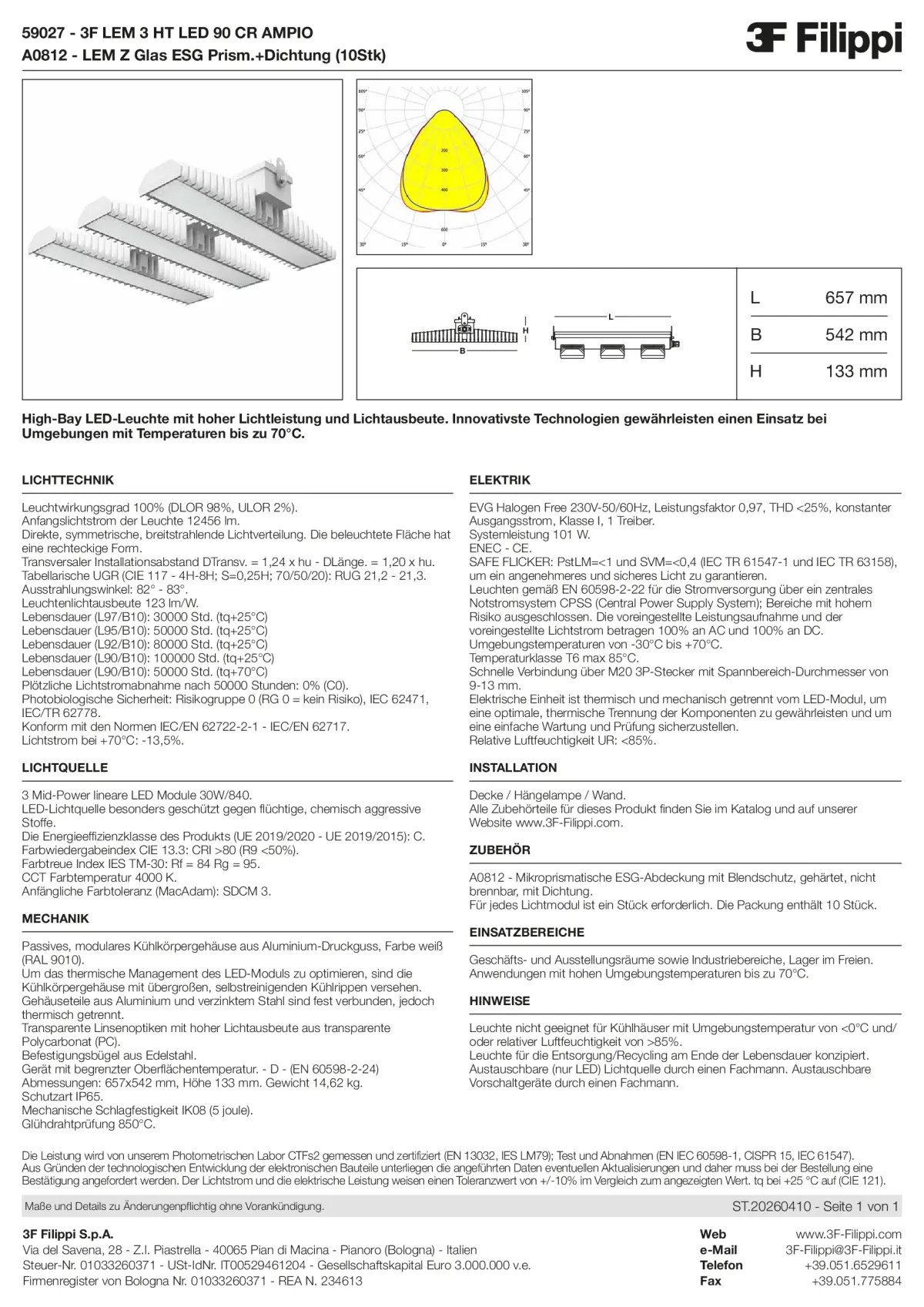 59027+A0812 - 3F LEM 3 HT LED 90 CR AMPIO + VS - Datasheet - de