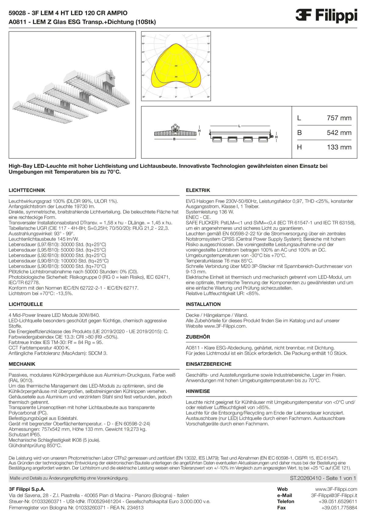 59028+A0811 - 3F LEM 4 HT LED 120 CR AMPIO + VT - Datasheet - de