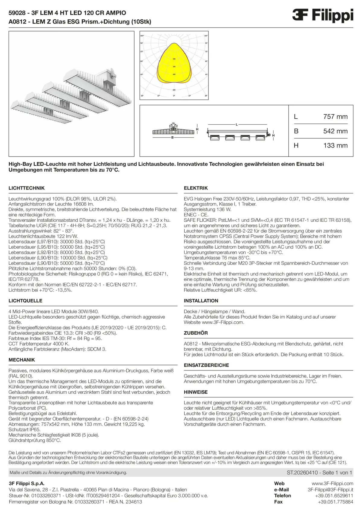 59028+A0812 - 3F LEM 4 HT LED 120 CR AMPIO + VS - Datasheet - de