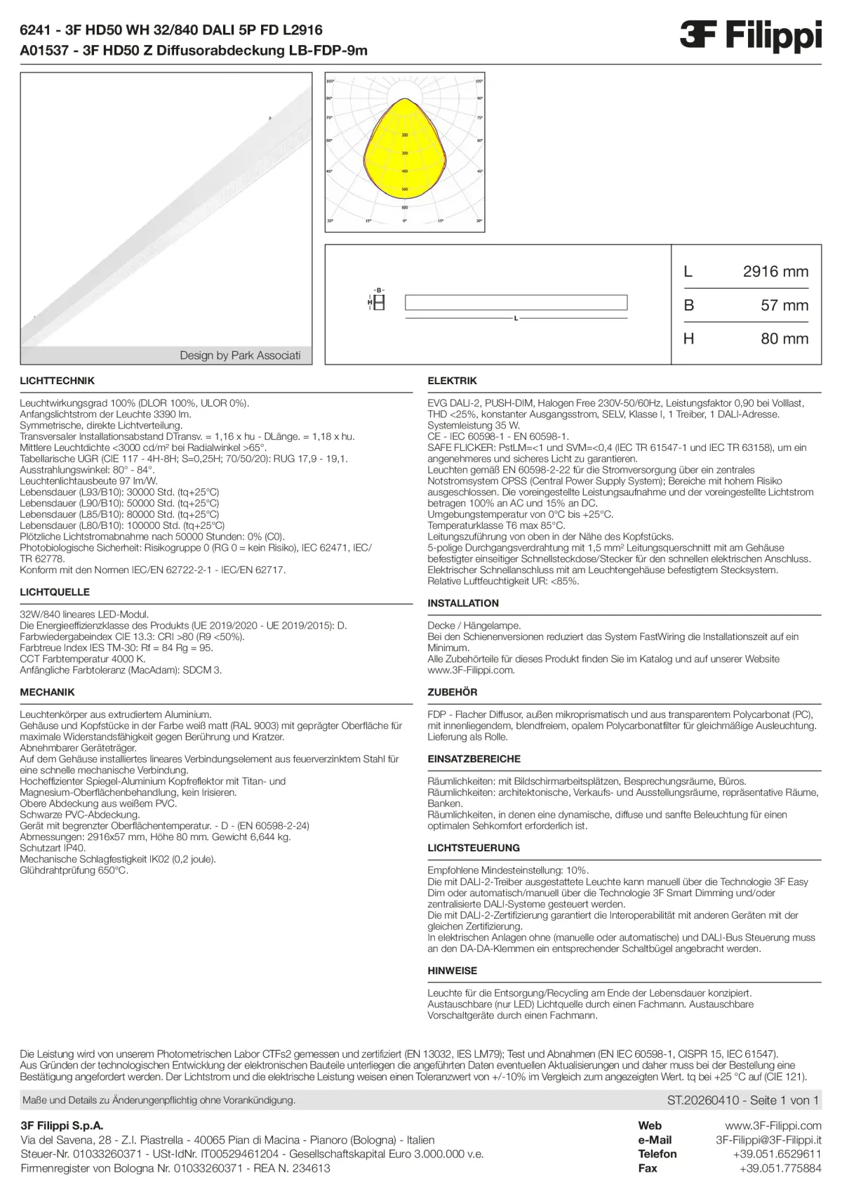 6241+A01537 - 3F HD50 WH 32-840 DALI 5P FD L2916 + FDP - Datasheet - de