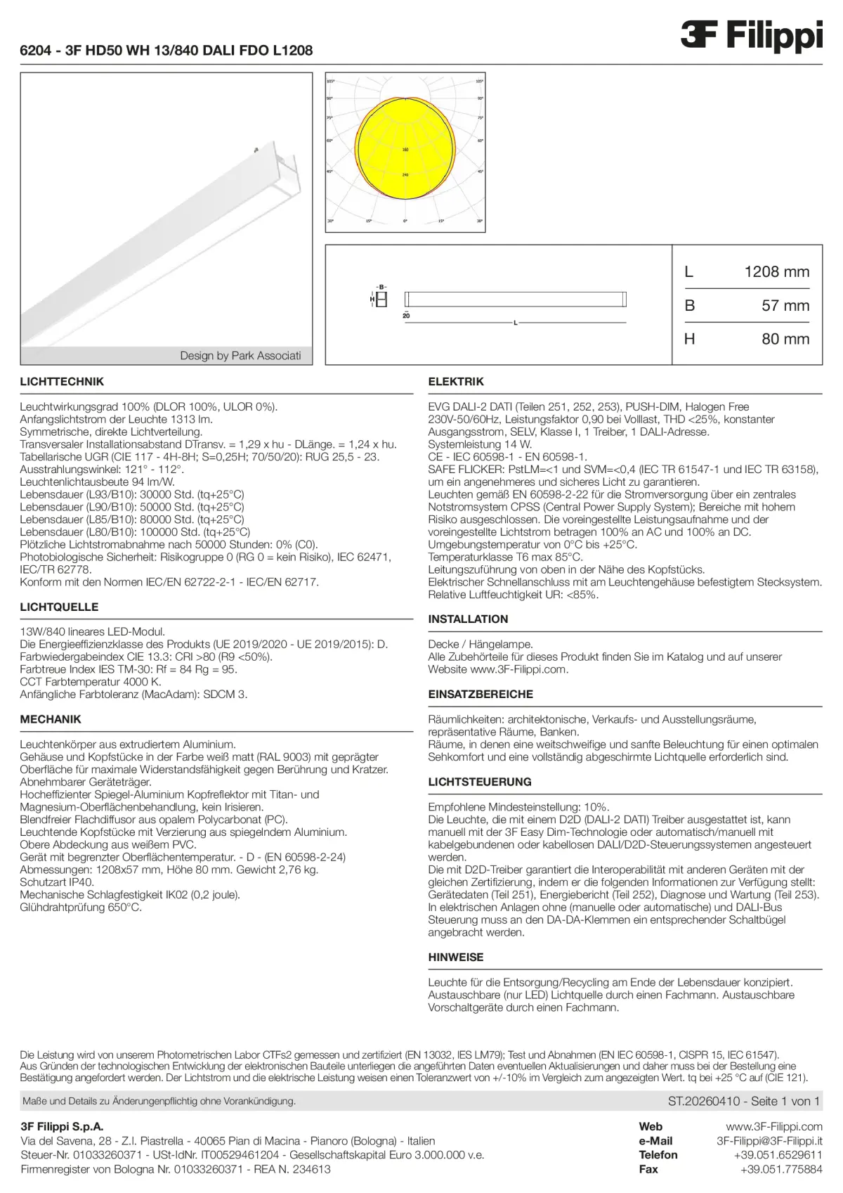 6204 - 3F HD50 WH 13-840 DALI FDO L1208 - Datasheet - de