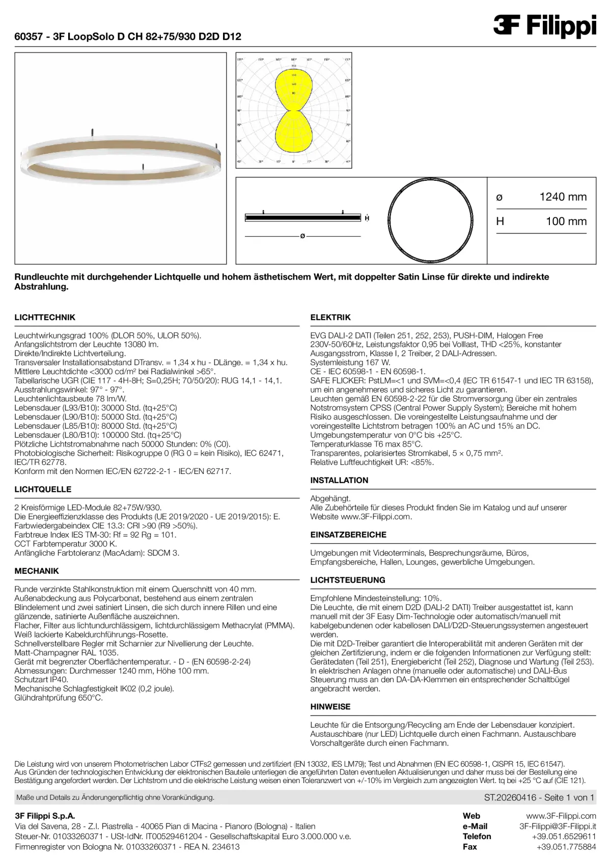 60357 - 3F LoopSolo D CH 82+75-930 D2D D12 - Datasheet - de