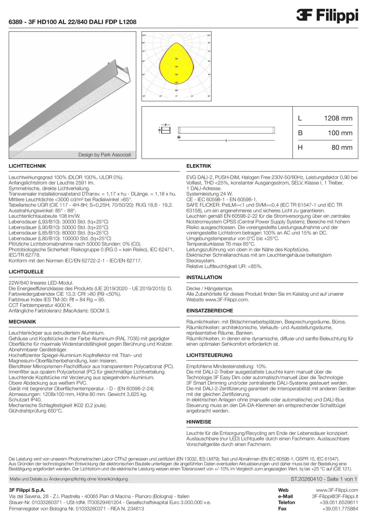 6389 - 3F HD100 AL 22-840 DALI FDP L1208 - Datasheet - de
