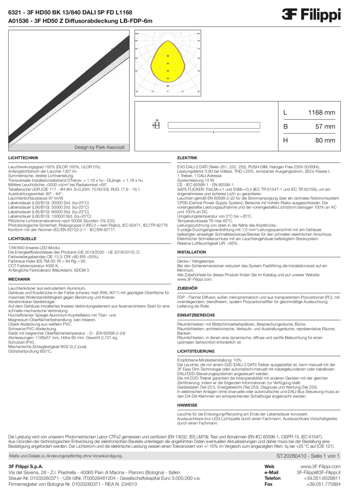 6321+A01536 - 3F HD50 BK 13-840 DALI 5P FD L1168 + FDP - Datasheet - de