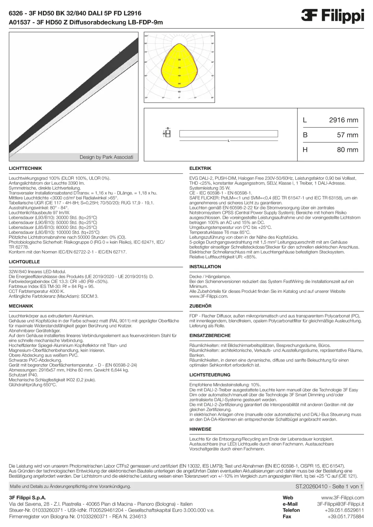 6326+A01537 - 3F HD50 BK 32-840 DALI 5P FD L2916 + FDP - Datasheet - de