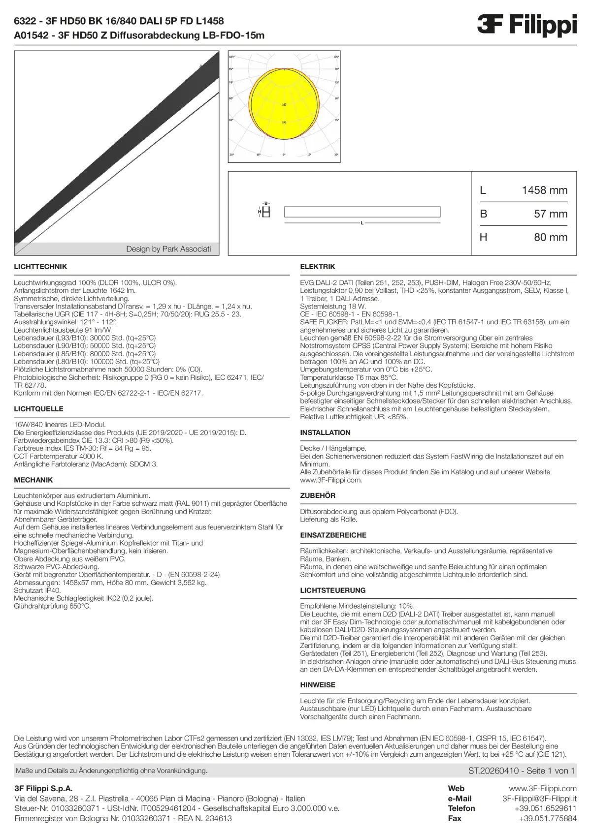 6322+A01542 - 3F HD50 BK 16-840 DALI 5P FD L1458 + FDO - Datasheet - de