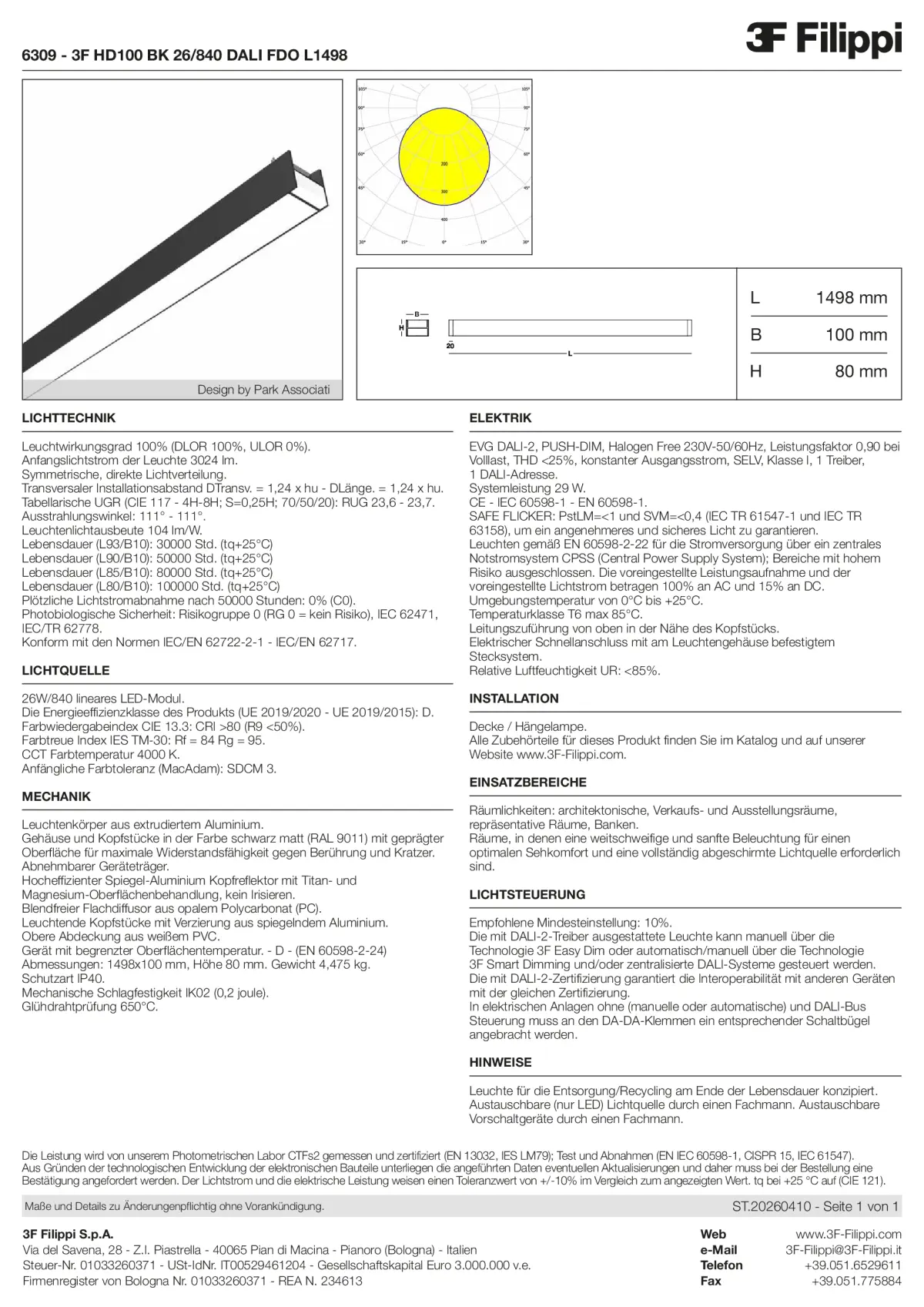 6309 - 3F HD100 BK 26-840 DALI FDO L1498 - Datasheet - de