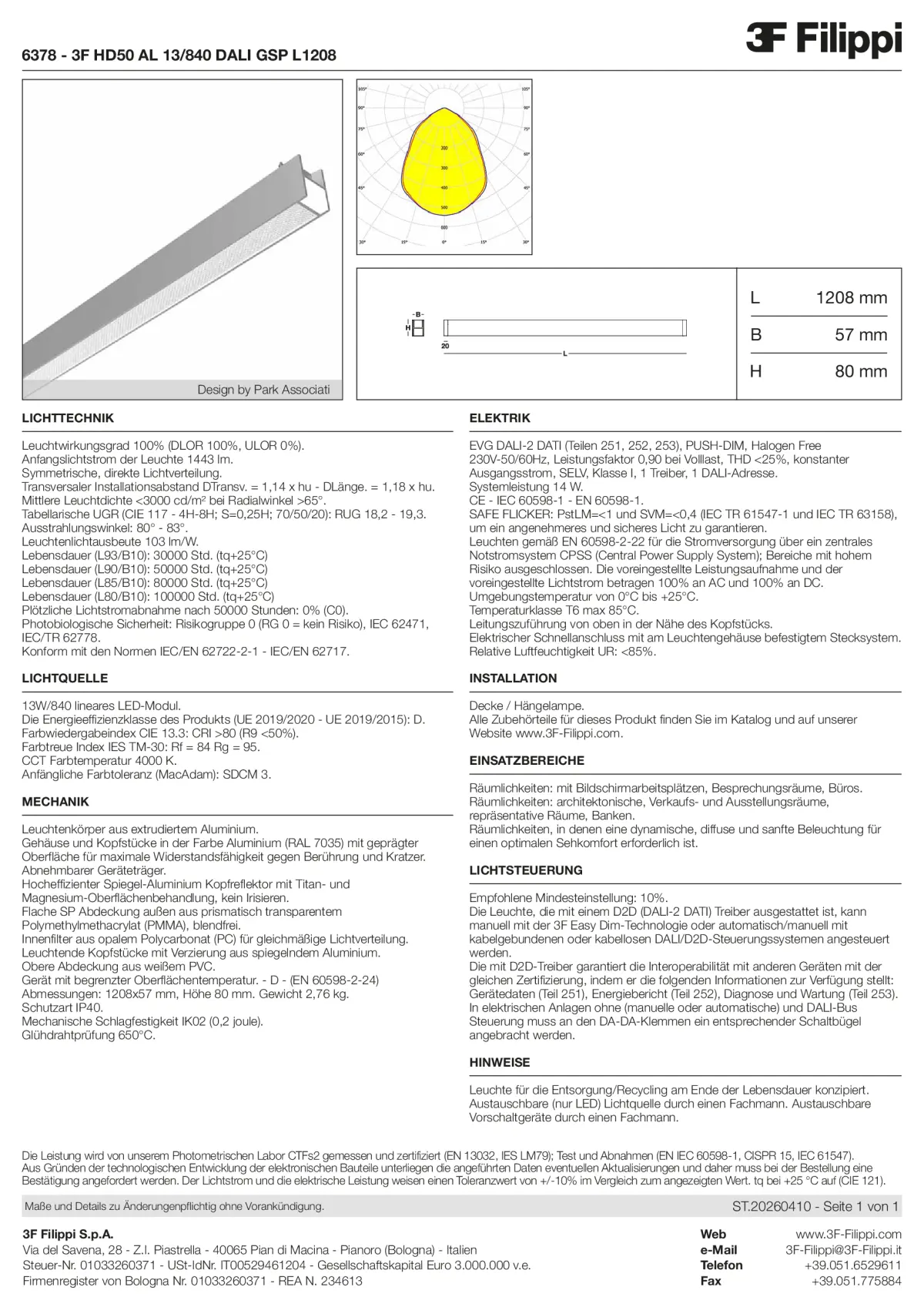 6378 - 3F HD50 AL 13-840 DALI GSP L1208 - Datasheet - de