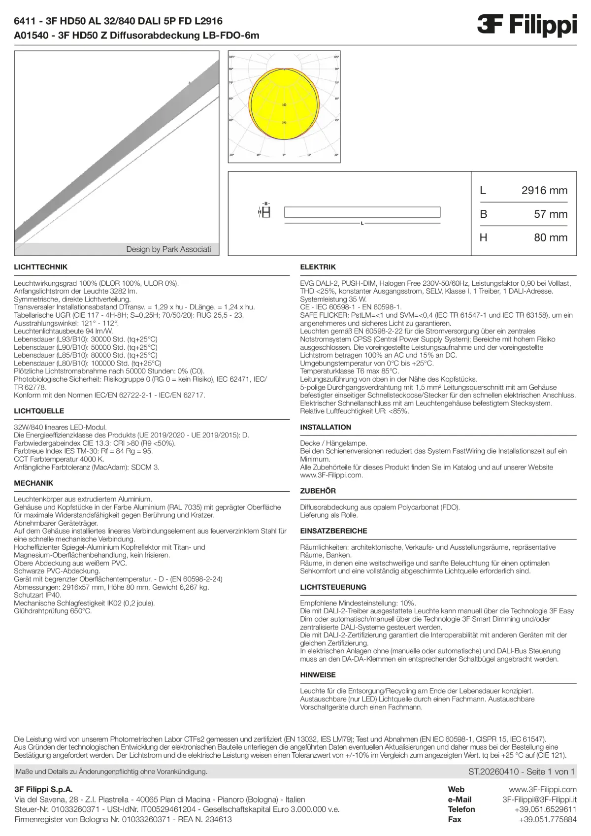 6411+A01540 - 3F HD50 AL 32-840 DALI 5P FD L2916 + FDO - Datasheet - de