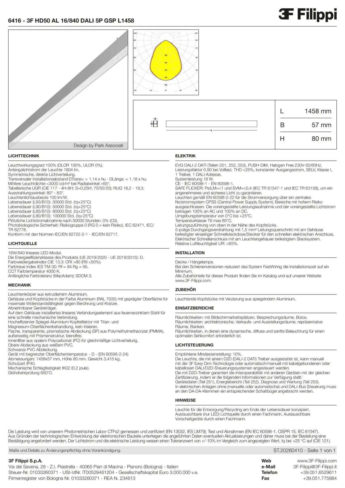 6416 - 3F HD50 AL 16-840 DALI 5P GSP L1458 - Datasheet - de
