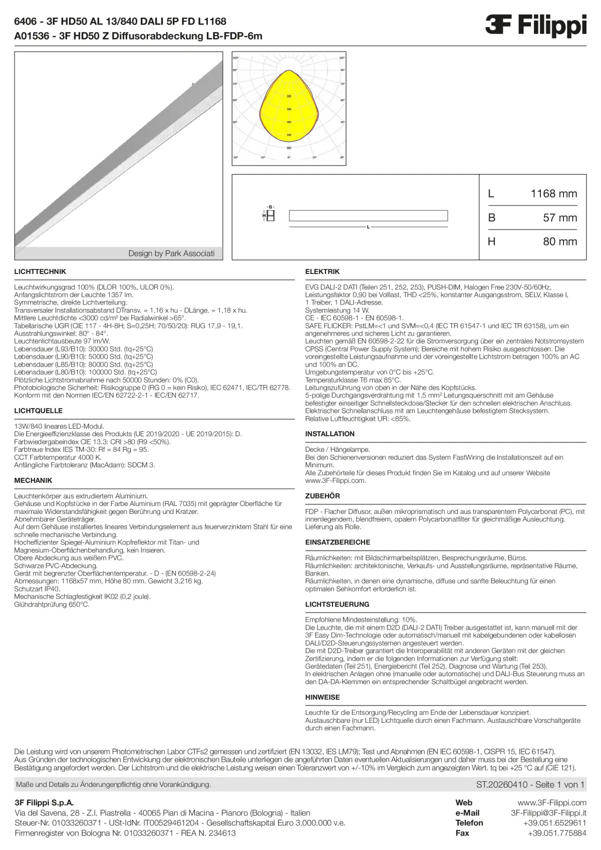 6406+A01536 - 3F HD50 AL 13-840 DALI 5P FD L1168 + FDP - Datasheet - de