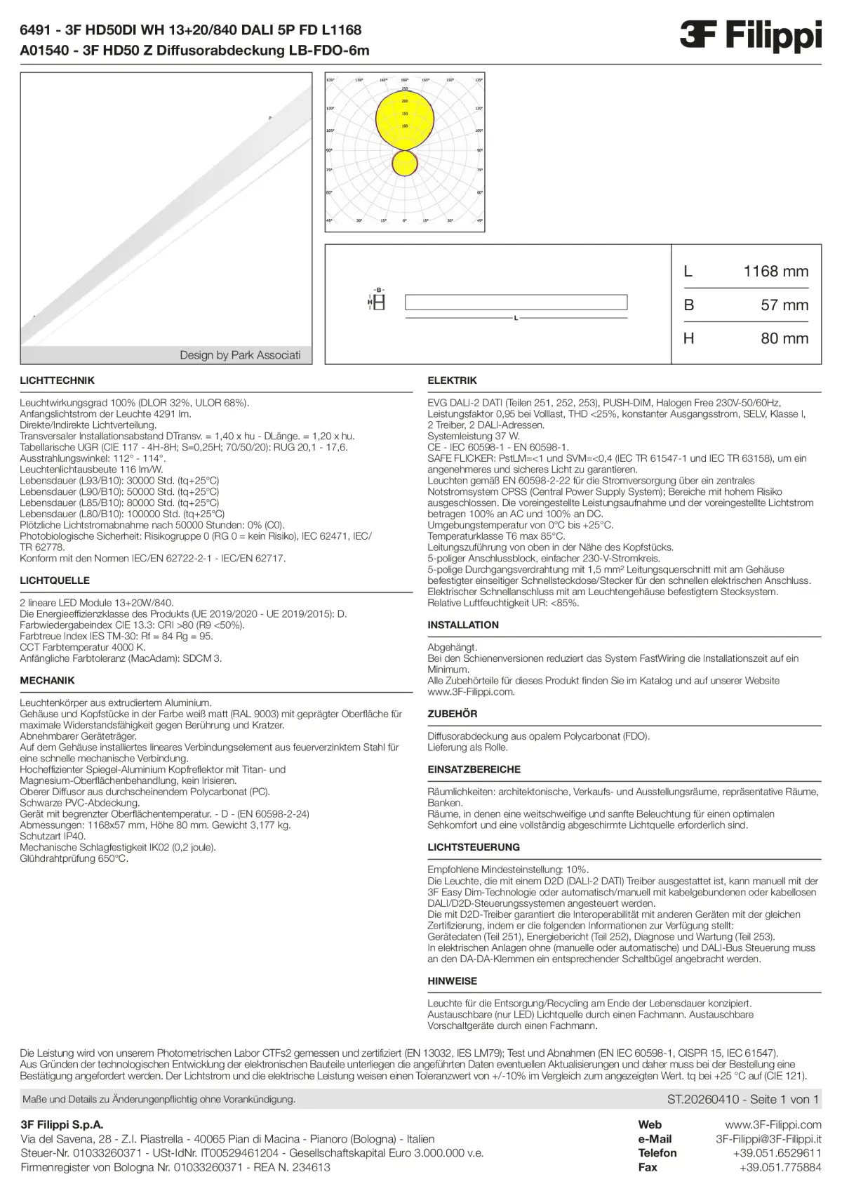 6491+A01540 - 3F HD50DI WH 13+20-840 DALI 5P FD L1168 + FDO - Datasheet - de