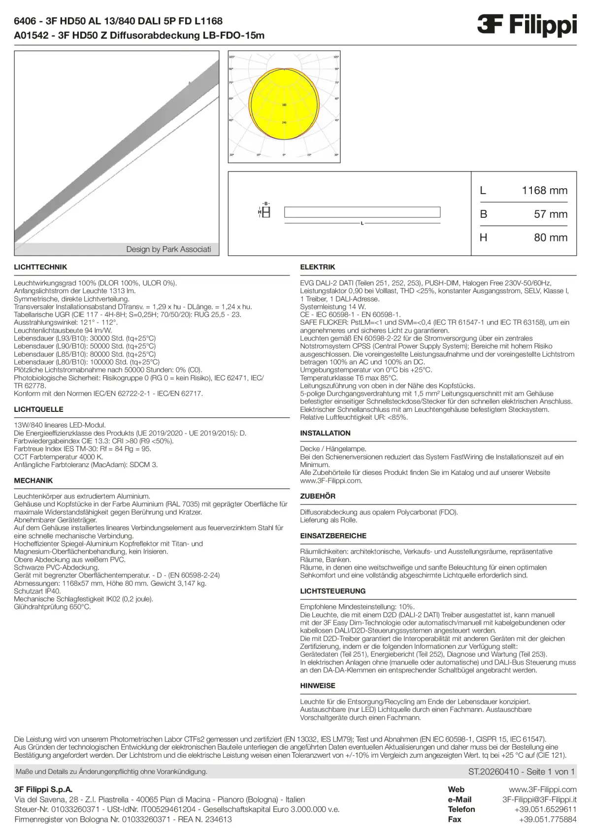6406+A01542 - 3F HD50 AL 13-840 DALI 5P FD L1168 + FDO - Datasheet - de
