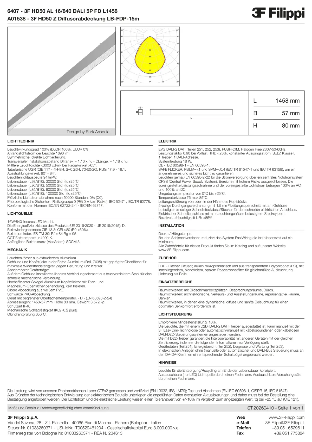 6407+A01538 - 3F HD50 AL 16-840 DALI 5P FD L1458 + FDP - Datasheet - de