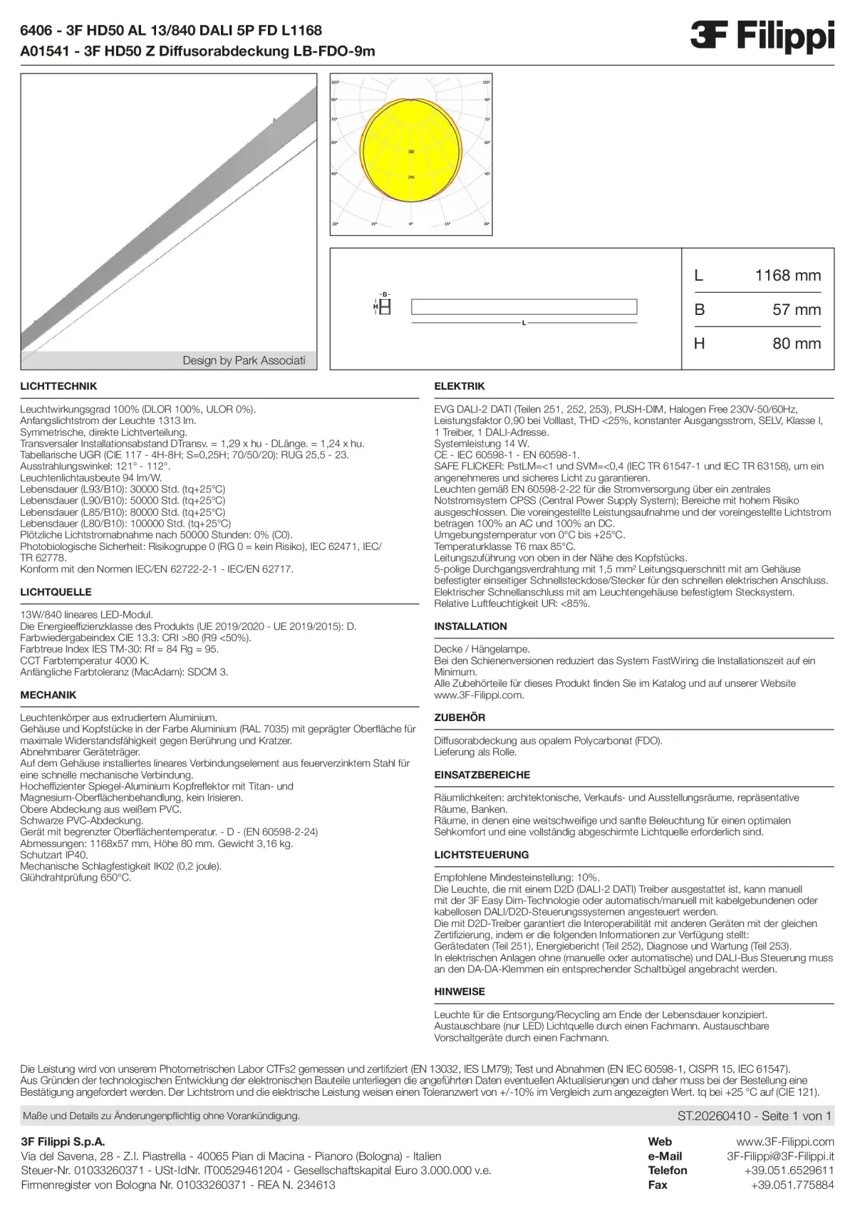 6406+A01541 - 3F HD50 AL 13-840 DALI 5P FD L1168 + FDO - Datasheet - de