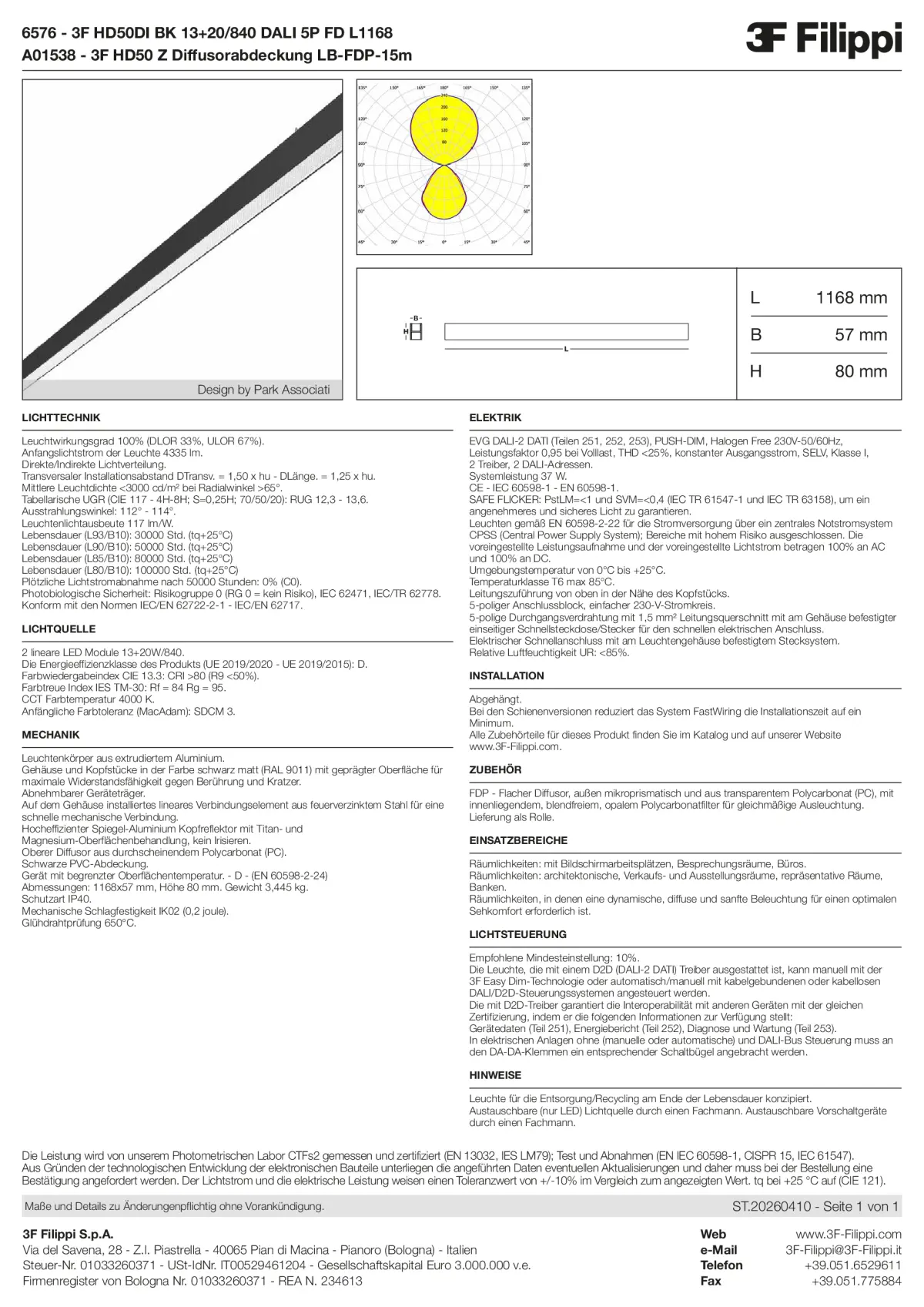 6576+A01538 - 3F HD50DI BK 13+20-840 DALI 5P FD L1168 + FDP - Datasheet - de