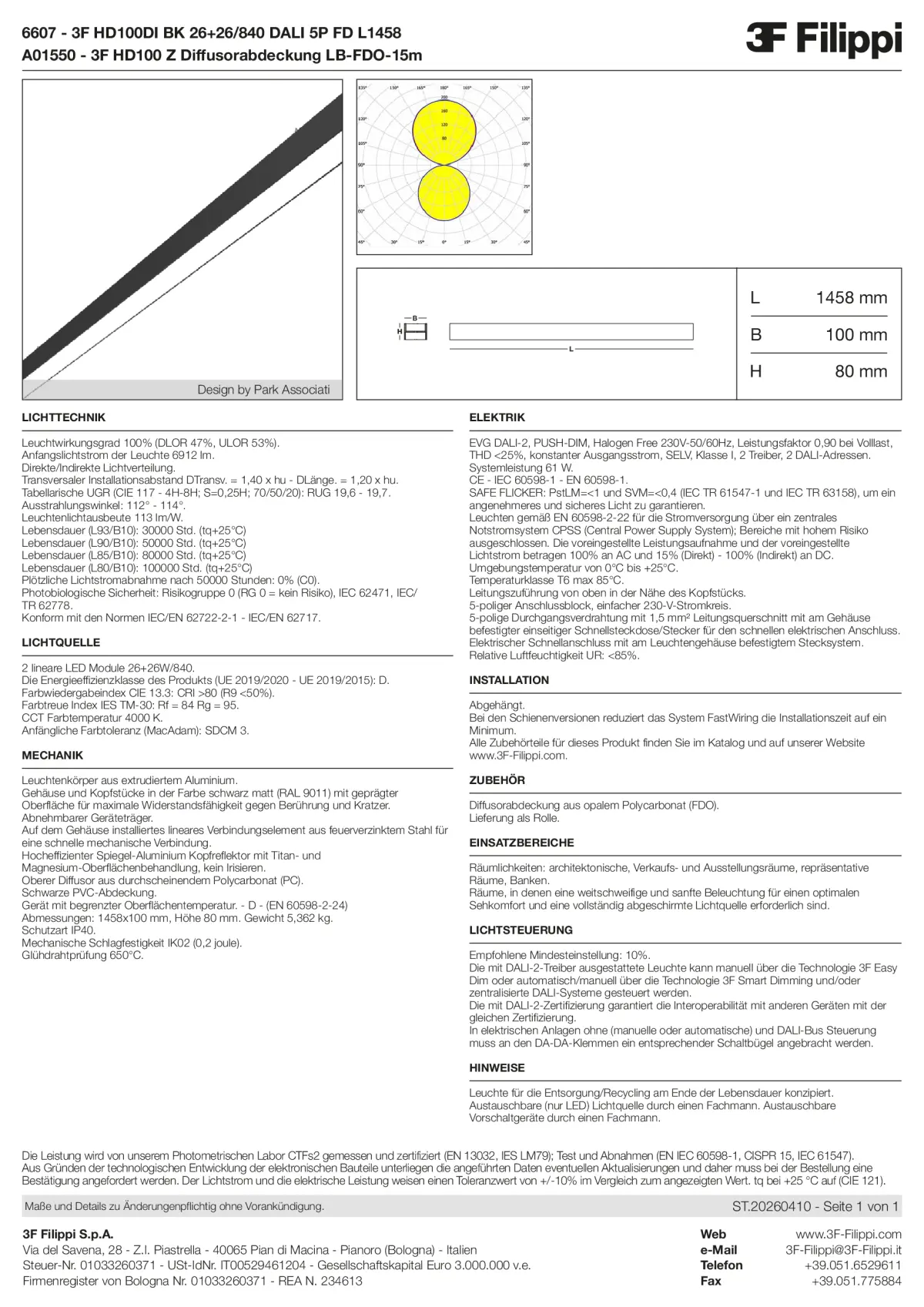 6607+A01550 - 3F HD100DI BK 26+26-840 DALI 5P FD L1458 + FDO - Datasheet - de