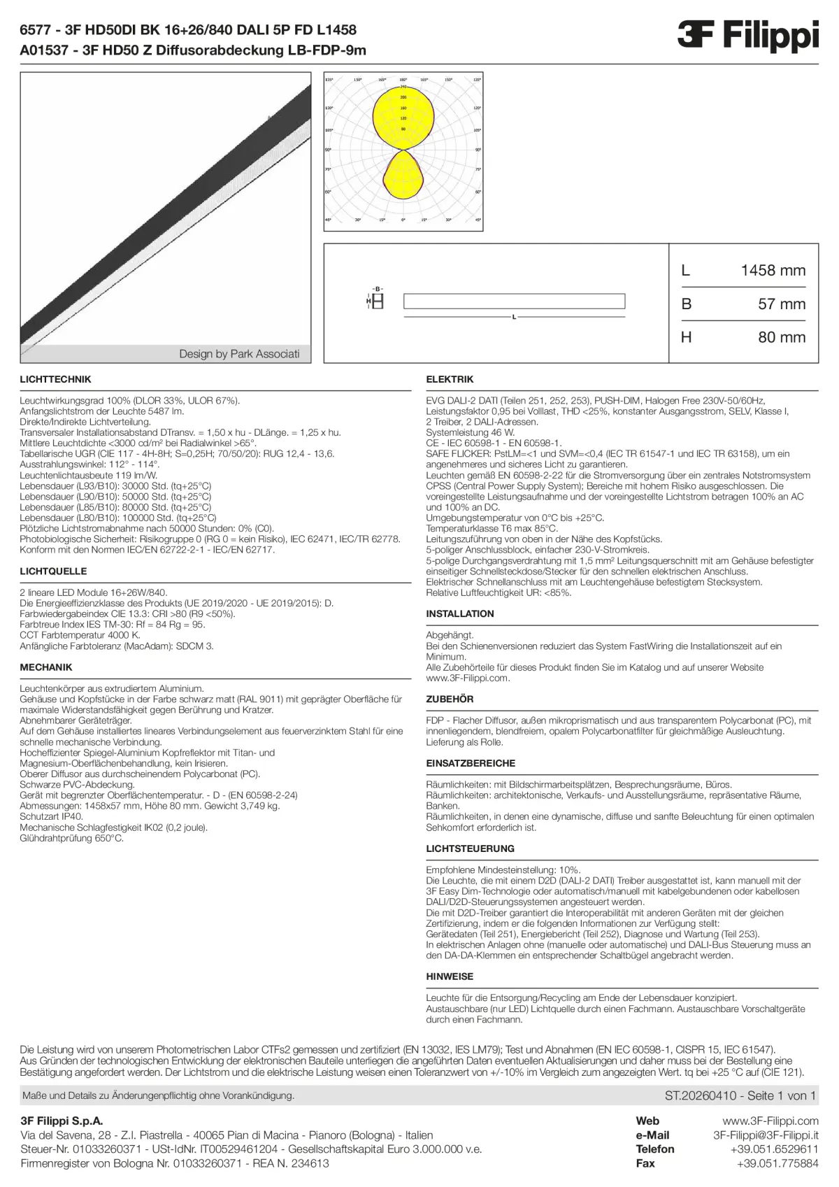 6577+A01537 - 3F HD50DI BK 16+26-840 DALI 5P FD L1458 + FDP - Datasheet - de