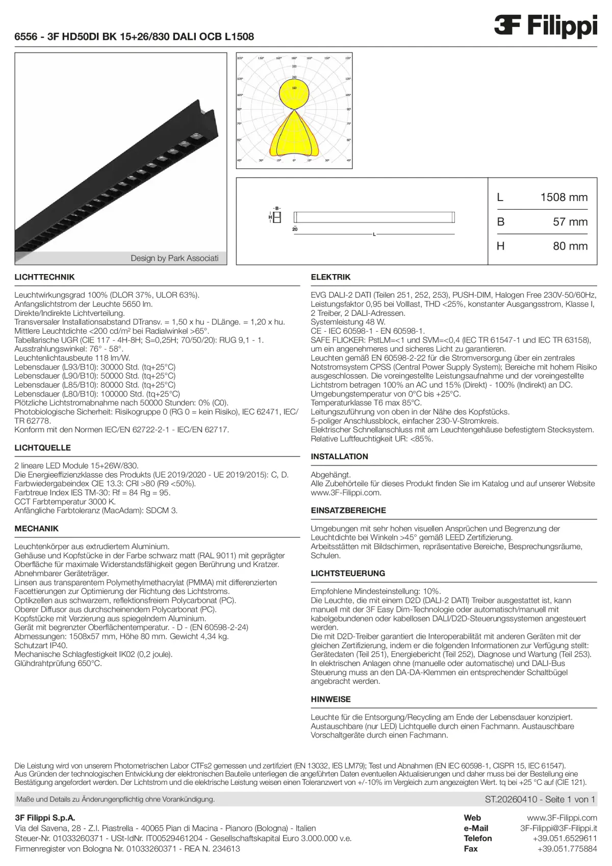 6556 - 3F HD50DI BK 15+26-830 DALI OCB L1508 - Datasheet - de