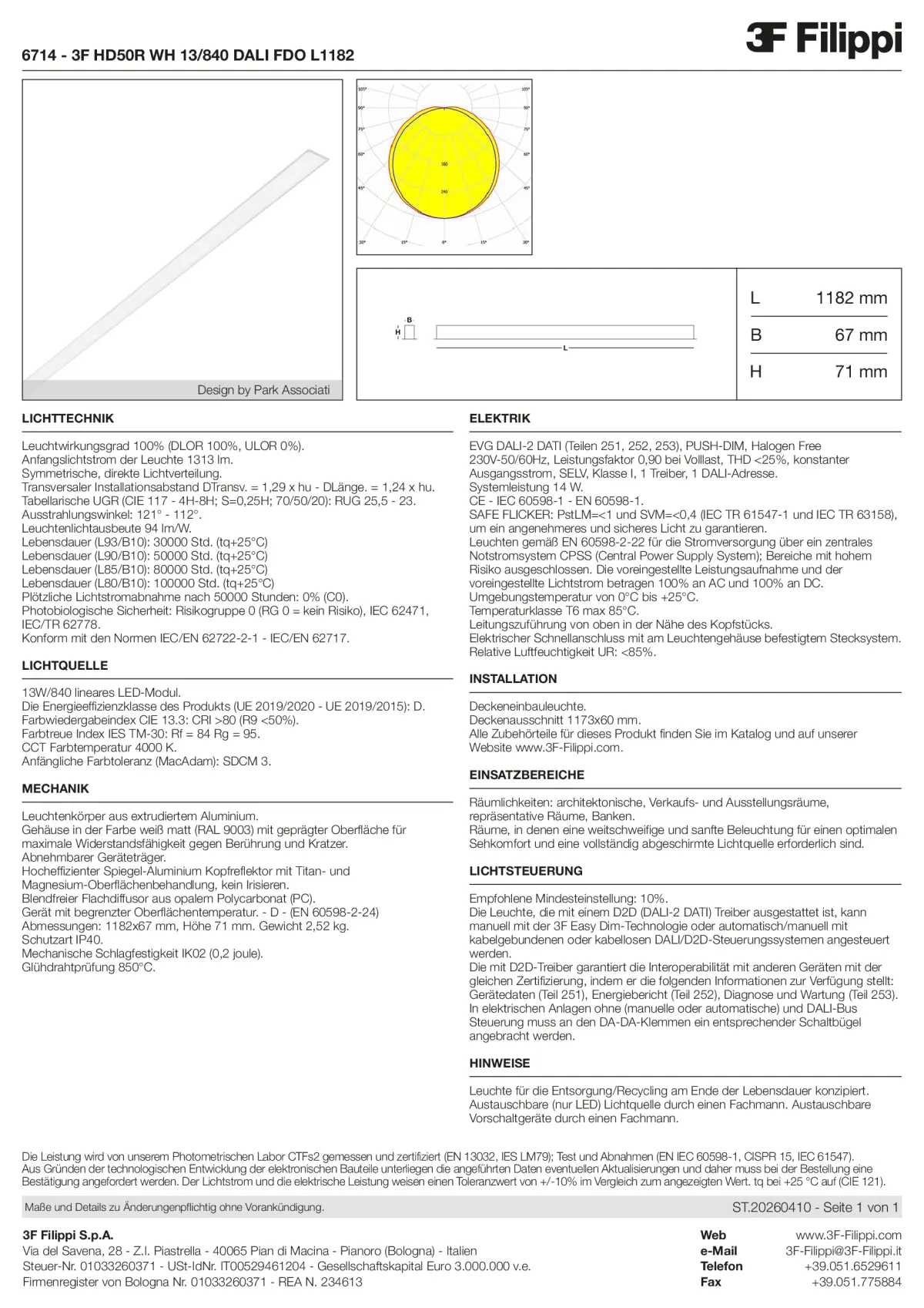 6714 - 3F HD50R WH 13-840 DALI FDO L1182 - Datasheet - de