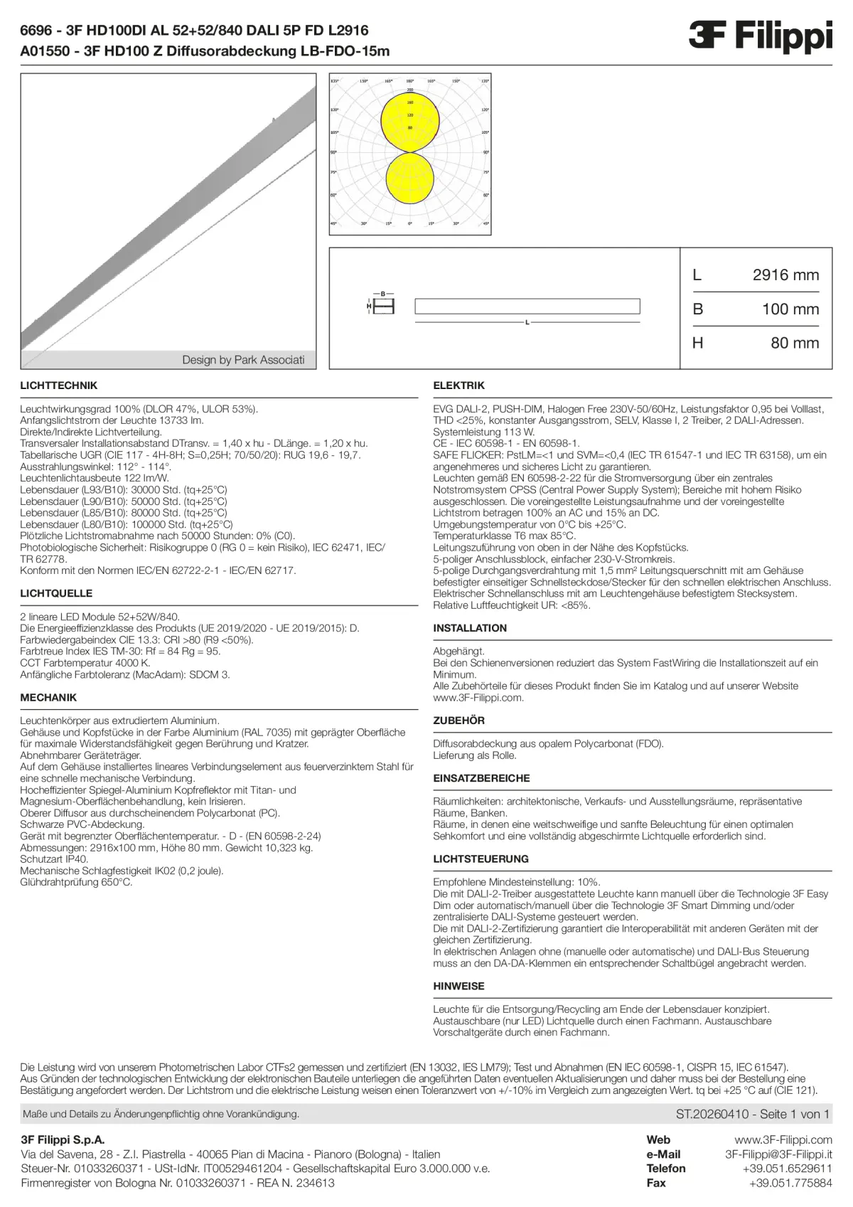 6696+A01550 - 3F HD100DI AL 52+52-840 DALI 5P FD L2916 + FDO - Datasheet - de