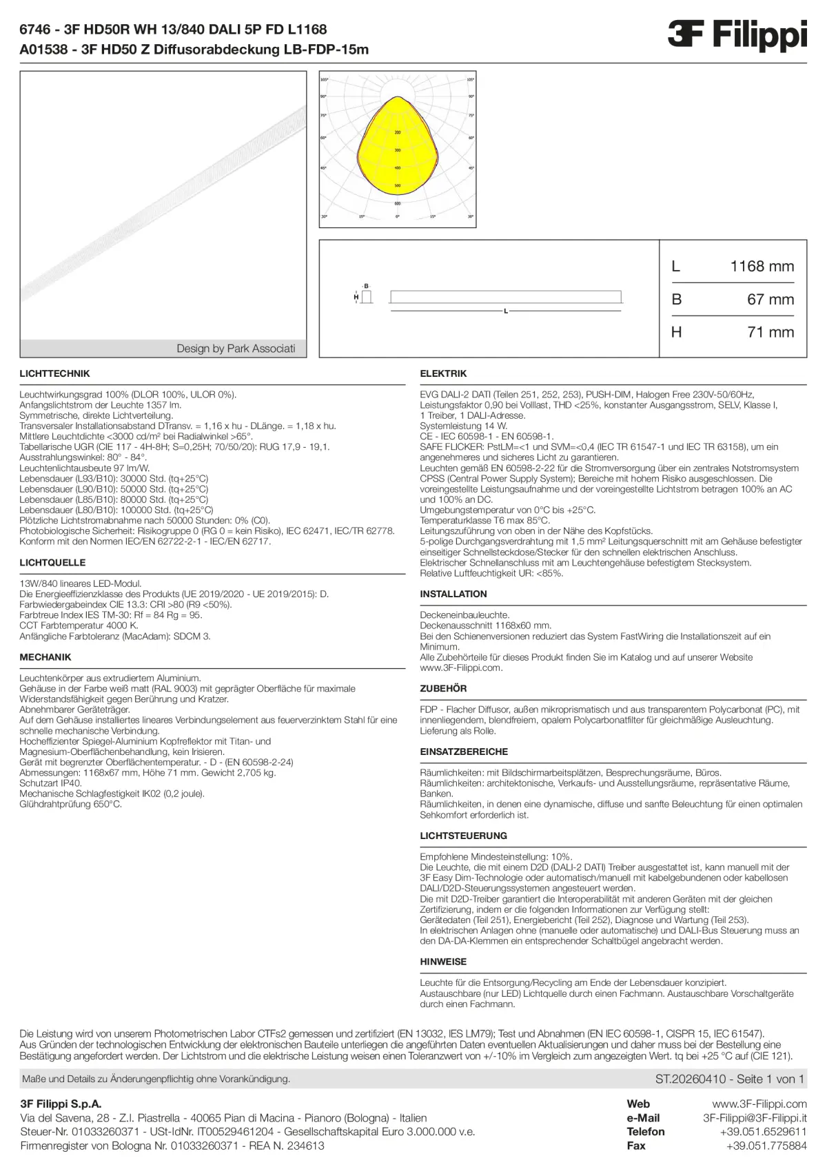 6746+A01538 - 3F HD50R WH 13-840 DALI 5P FD L1168 + FDP - Datasheet - de