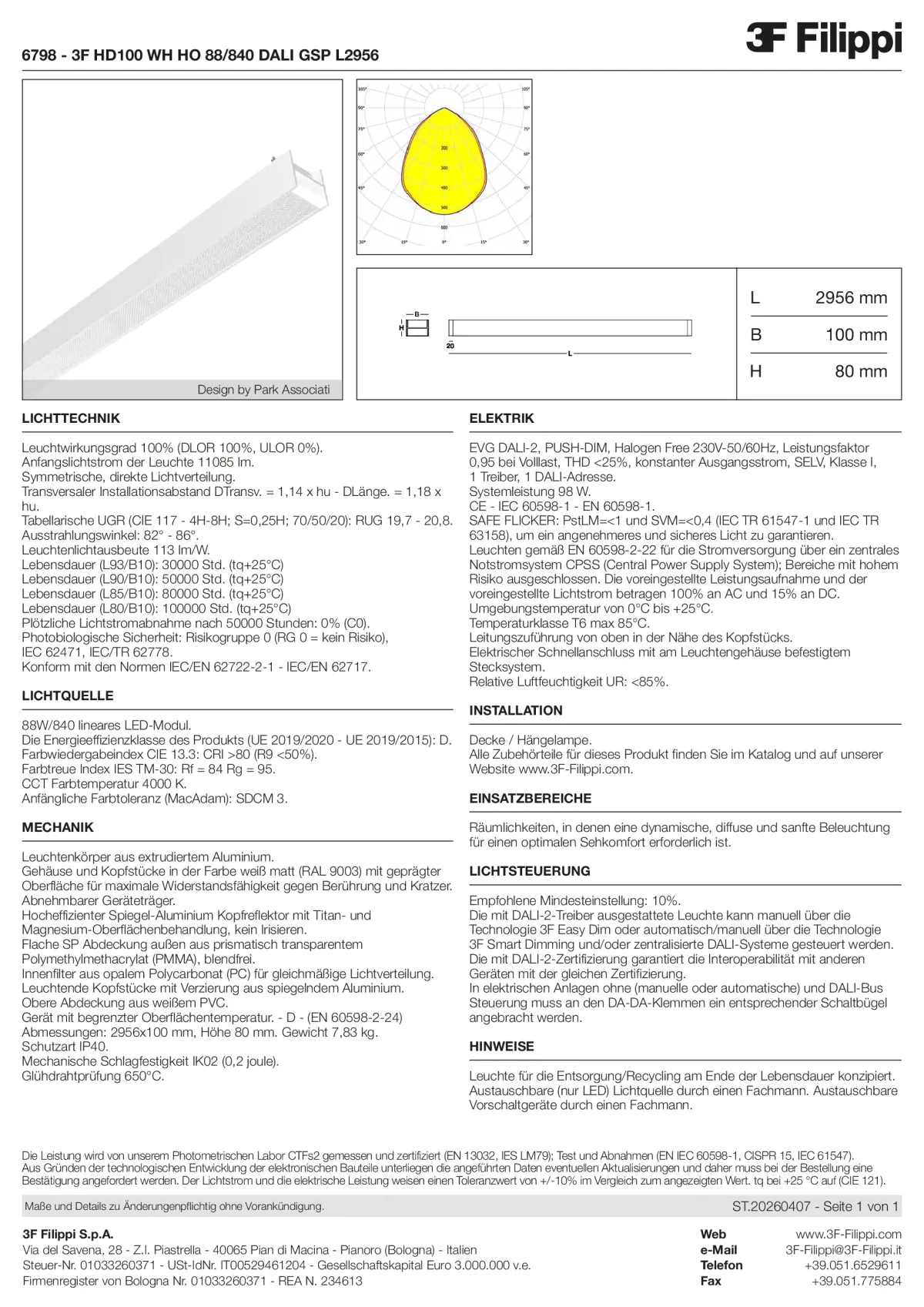 6798 - 3F HD100 WH HO 88-840 DALI GSP L2956 - Datasheet - de
