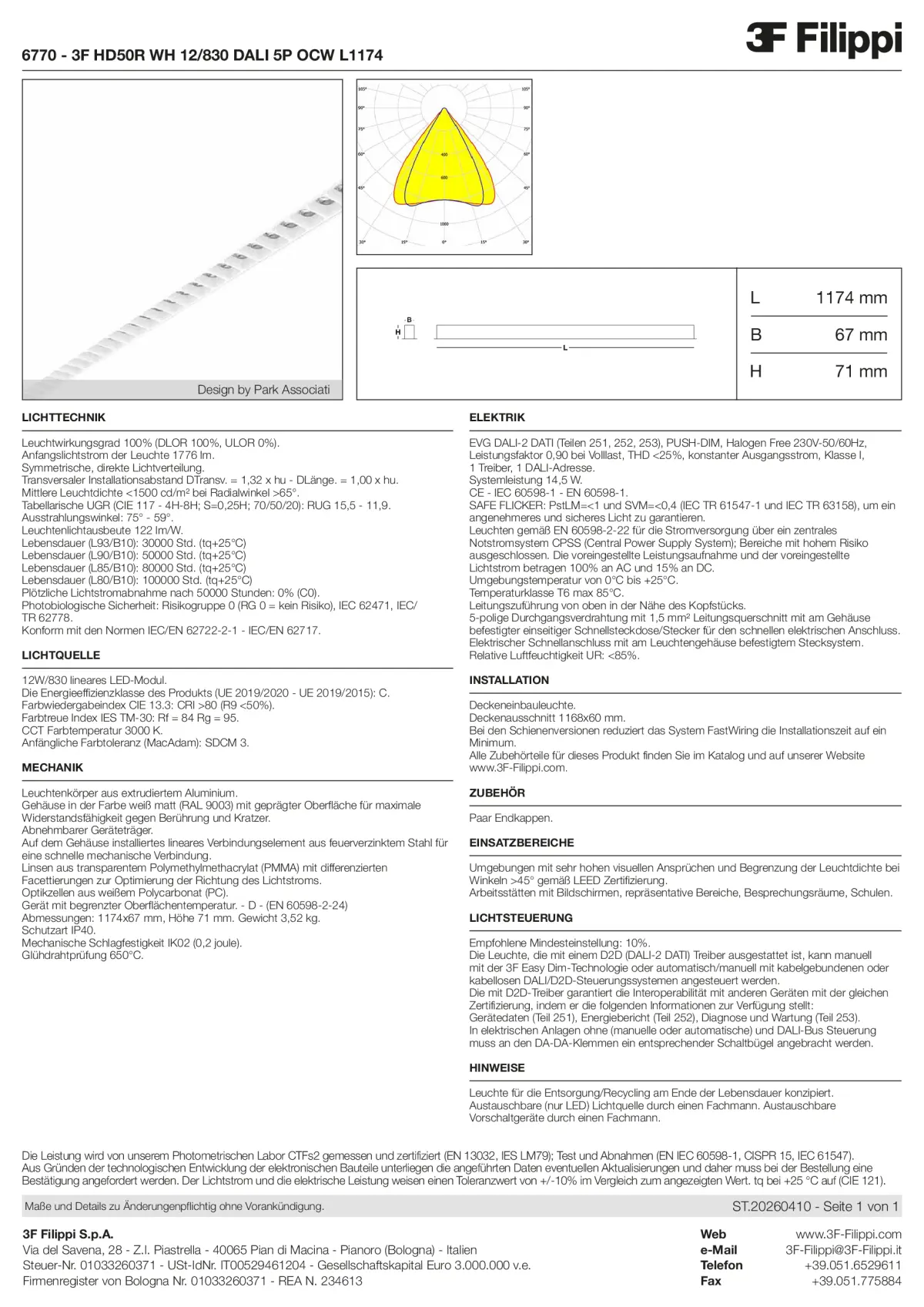 6770 - 3F HD50R WH 12-830 DALI 5P OCW L1174 - Datasheet - de