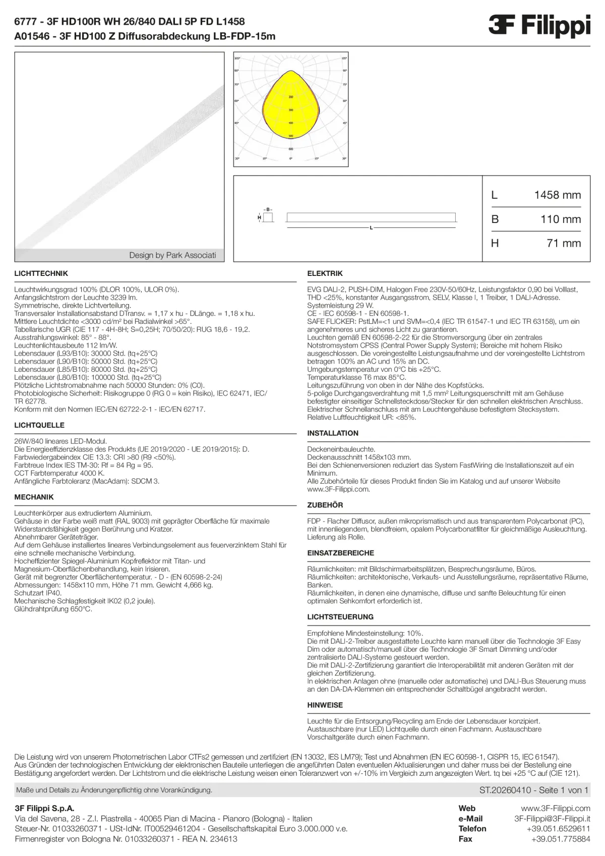 6777+A01546 - 3F HD100R WH 26-840 DALI 5P FD L1458 + FDP - Datasheet - de