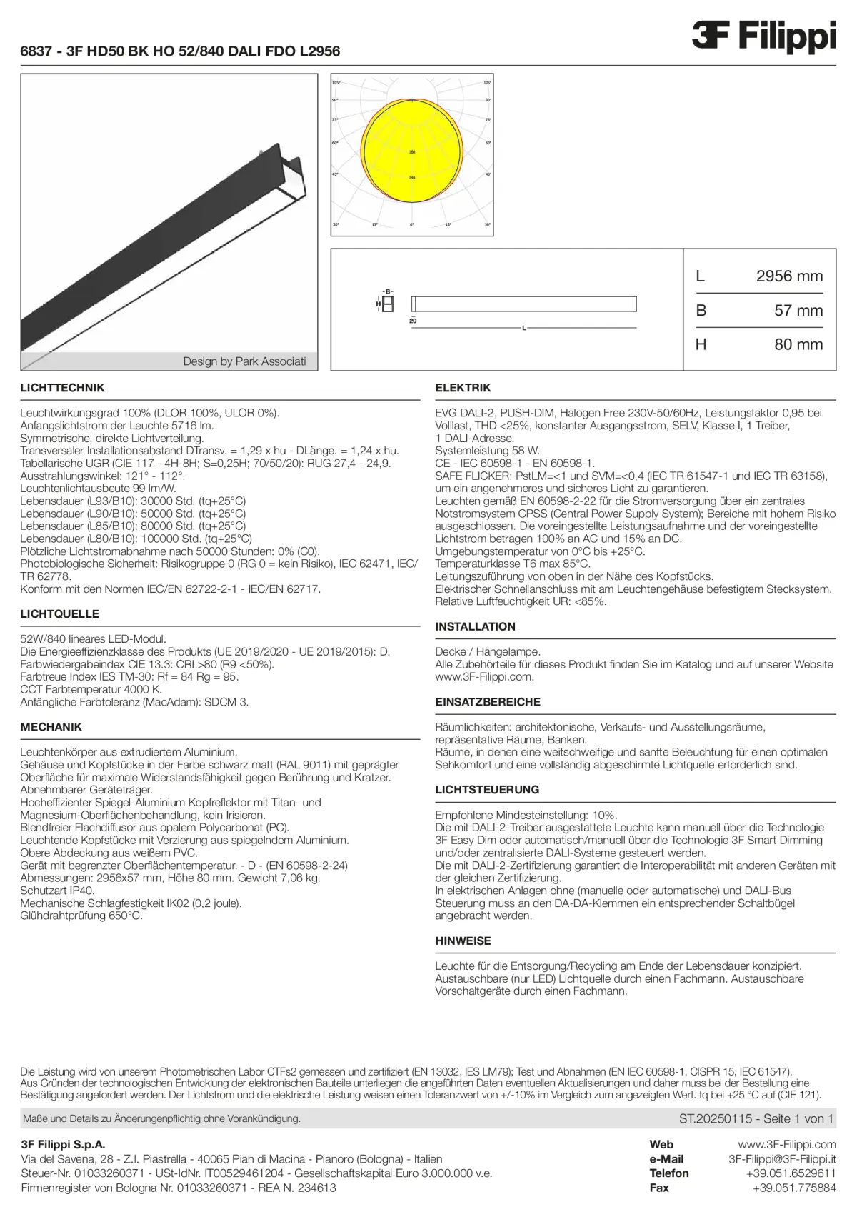 6837 - 3F HD50 BK HO 52-840 DALI FDO L2956 - Datasheet - de