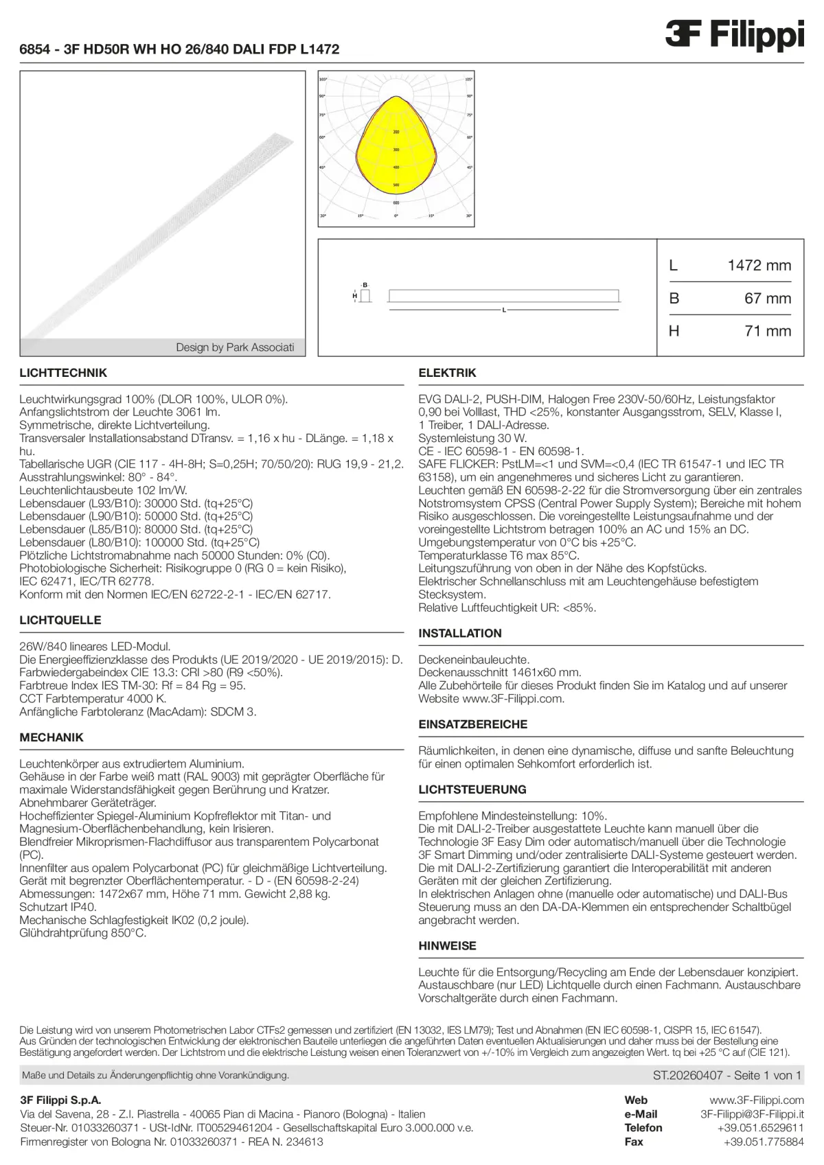 6854 - 3F HD50R WH HO 26-840 DALI FDP L1472 - Datasheet - de