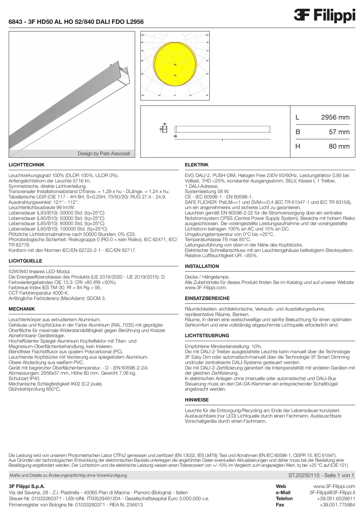6843 - 3F HD50 AL HO 52-840 DALI FDO L2956 - Datasheet - de