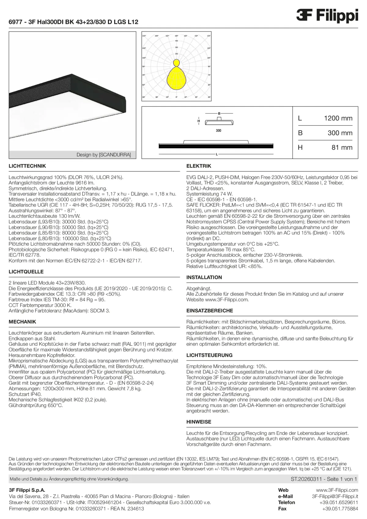 6977 - 3F Hal300DI BK 43+23-830 D LGS L12 - Datasheet - de