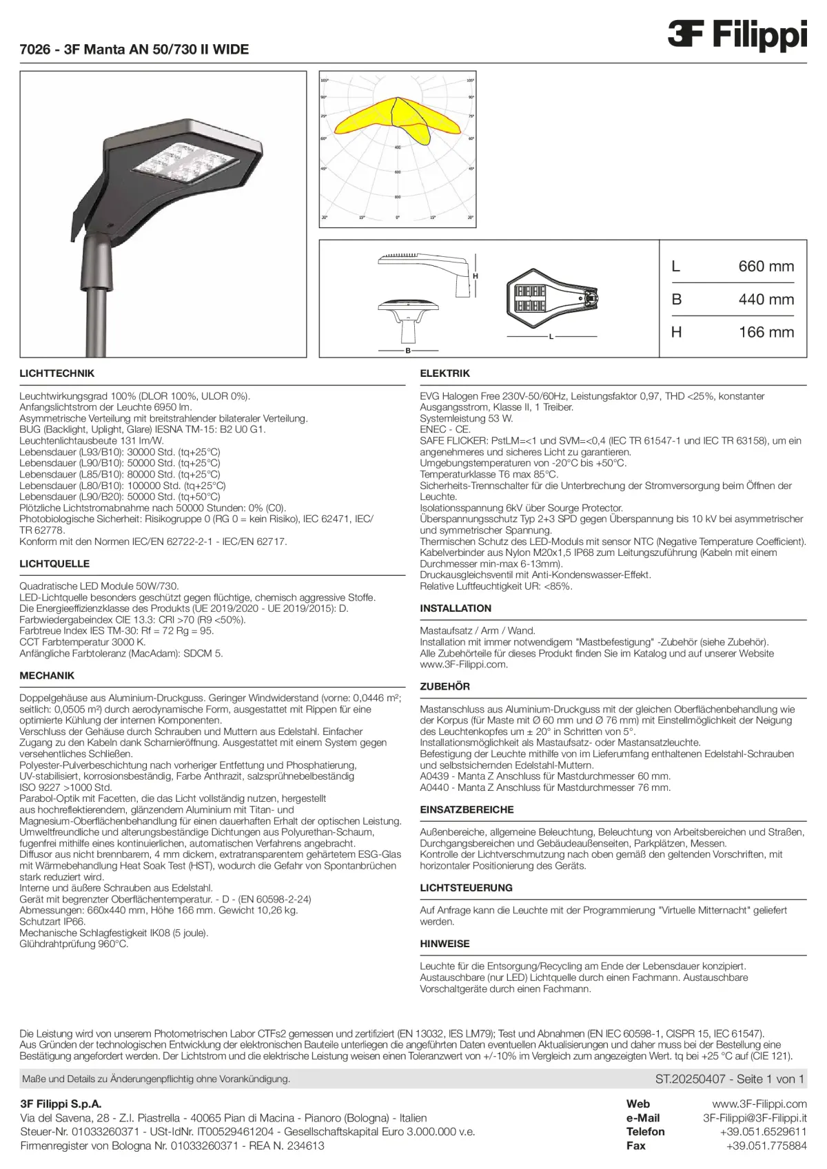 7026 - 3F Manta AN 50-730 II WIDE - Datasheet - de