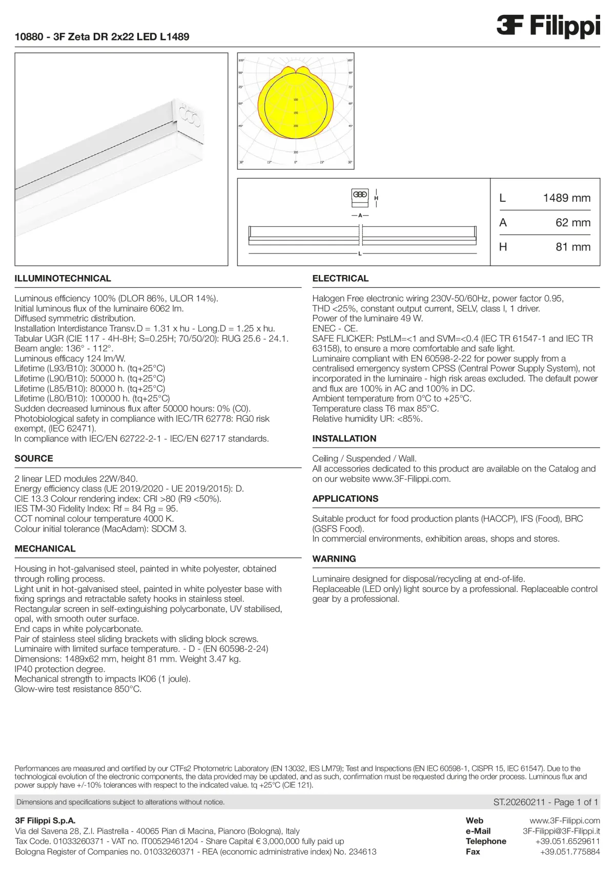 10880 - 3F Zeta DR 2x22 LED L1489 - Datasheet - en